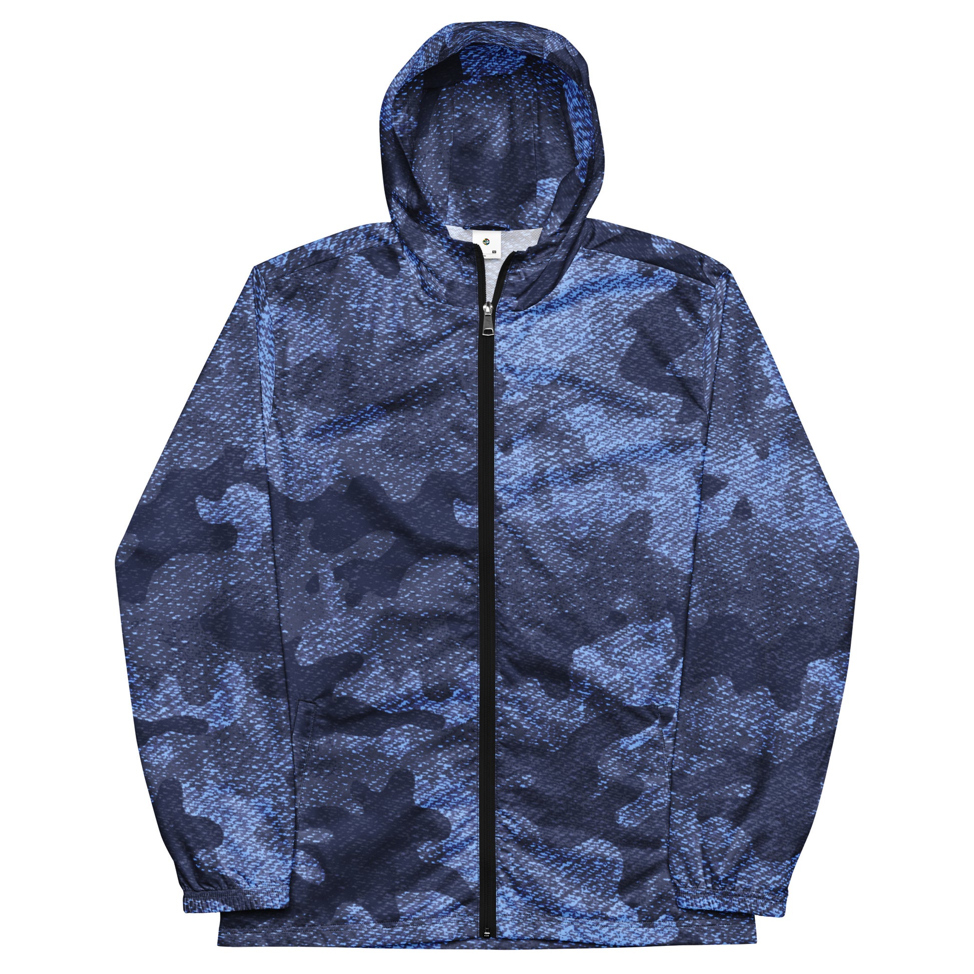 Men's Windbreaker | Denim Blue Camo Camo Colors
