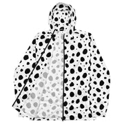 Men's Black and White Camo Windbreaker with Grunge Spot Design | Camo Colors