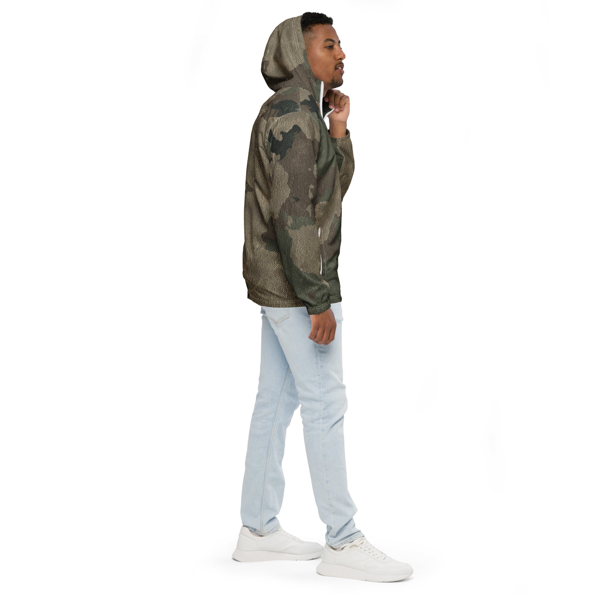 Men's Windbreaker | Dirty Old Brown Camo Camo Colors