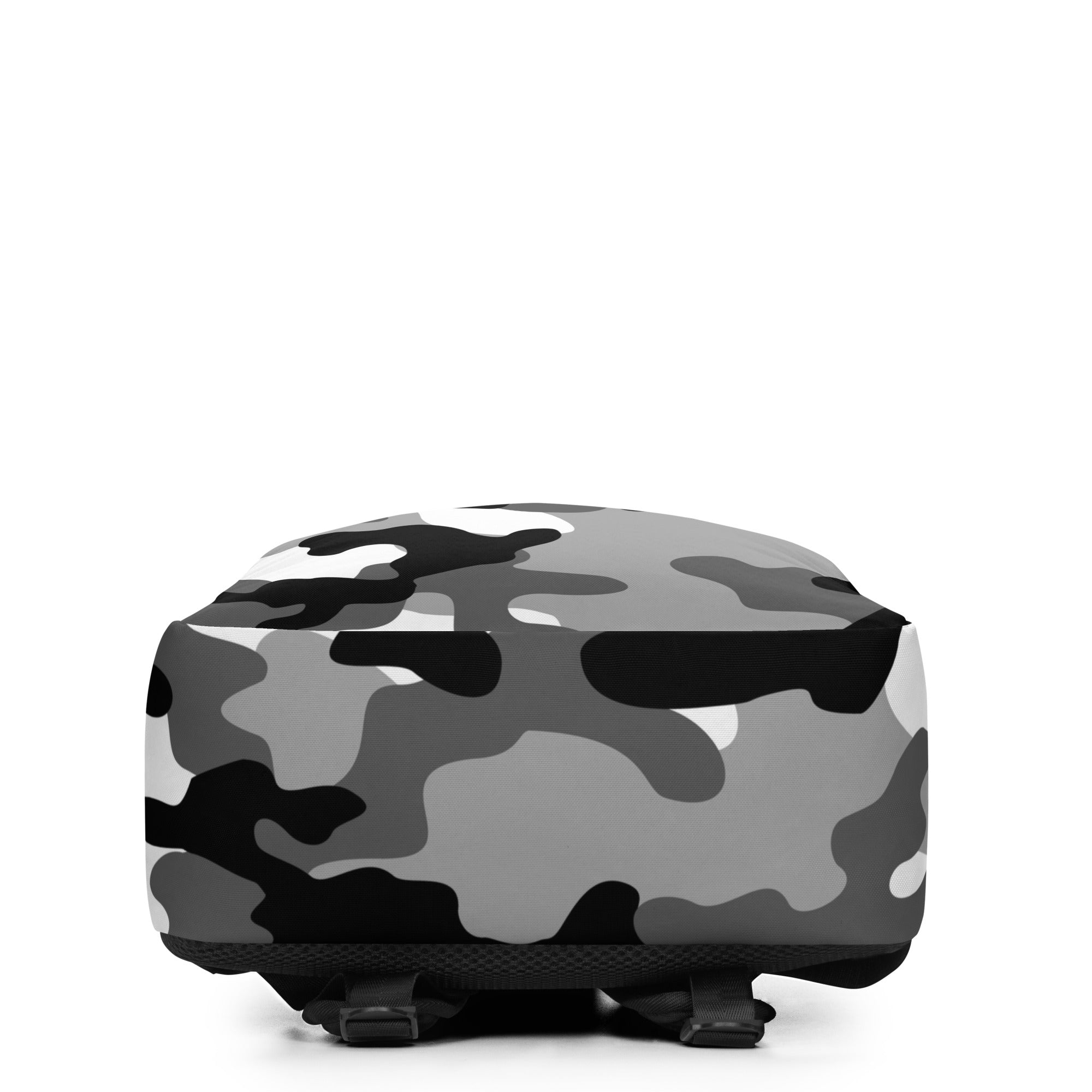 Minimalist Backpack | Black, White & Gray Camouflage Camo Colors