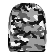 Minimalist Backpack | Black, White & Gray Camouflage Camo Colors