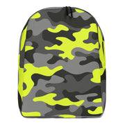 Minimalist Backpack | Black, Gray, and Yellow Camouflage Camo Colors