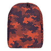 Minimalist Backpack | Orange & Blue Digital Camouflage Camo Colors