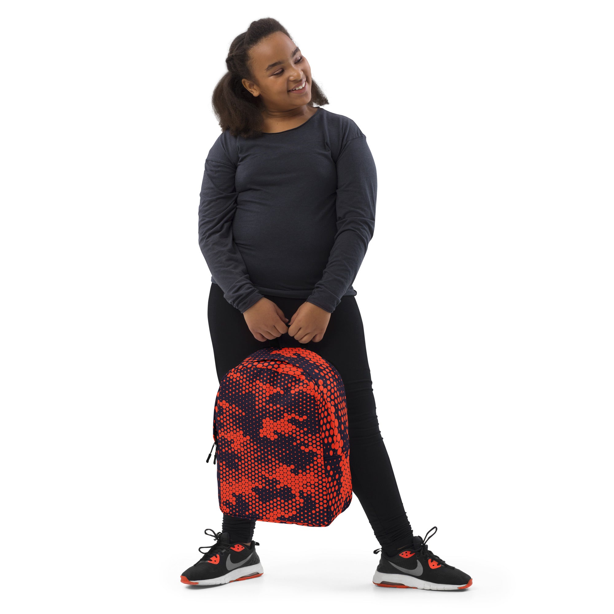 Minimalist Backpack | Orange & Blue Digital Camouflage Camo Colors
