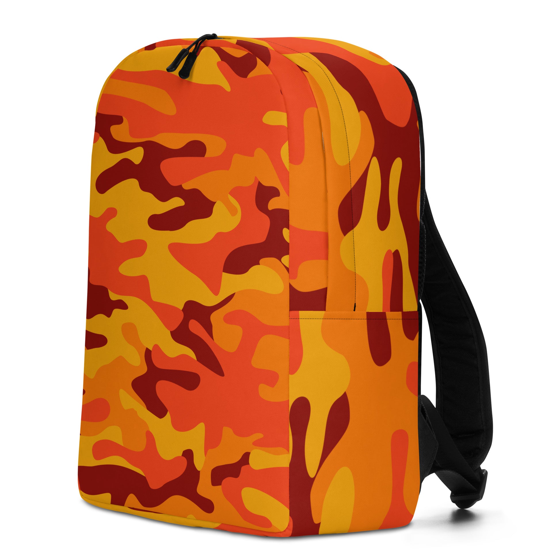 Minimalist Backpack | Orange & Red Camouflage Camo Colors