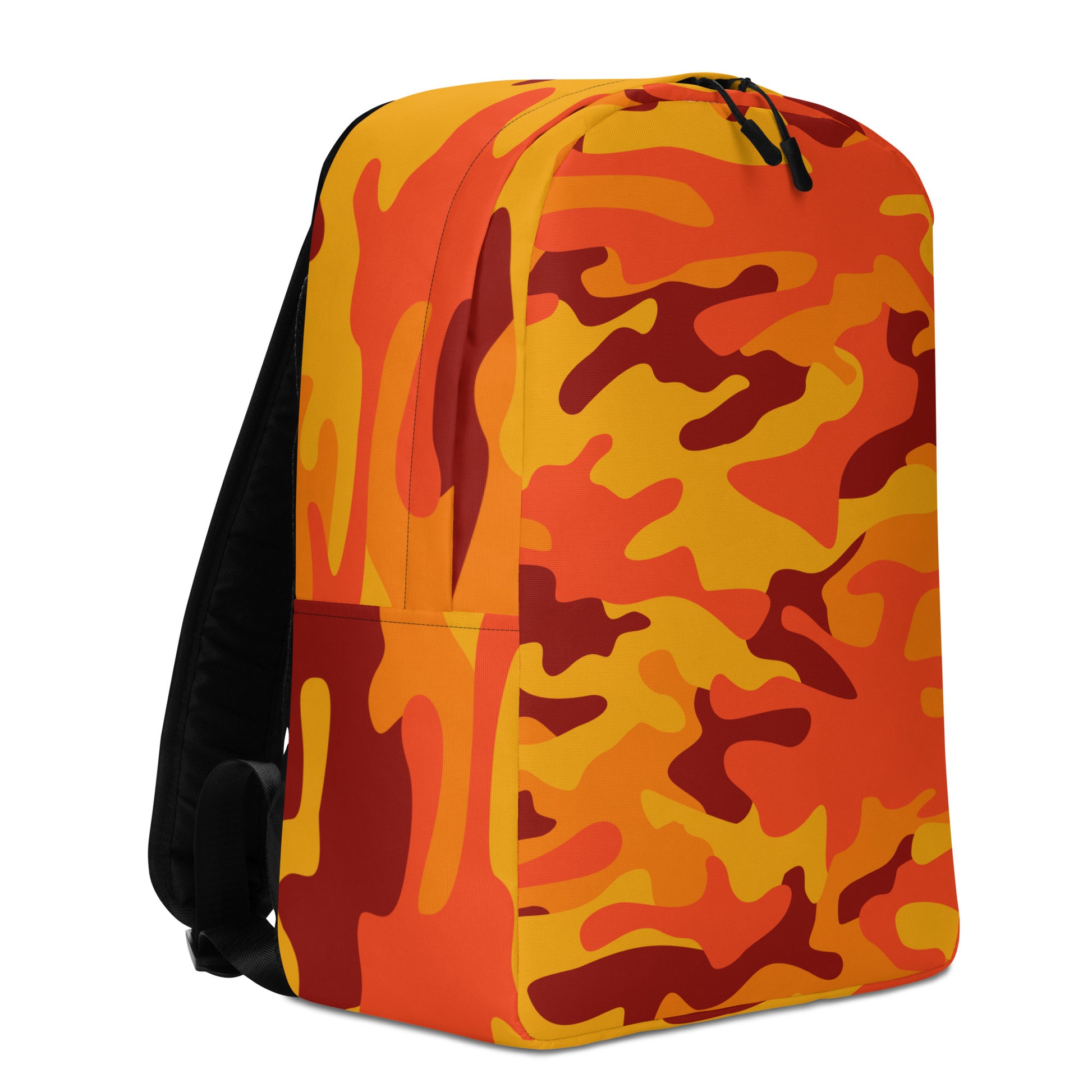 Minimalist Backpack | Orange & Red Camouflage Camo Colors