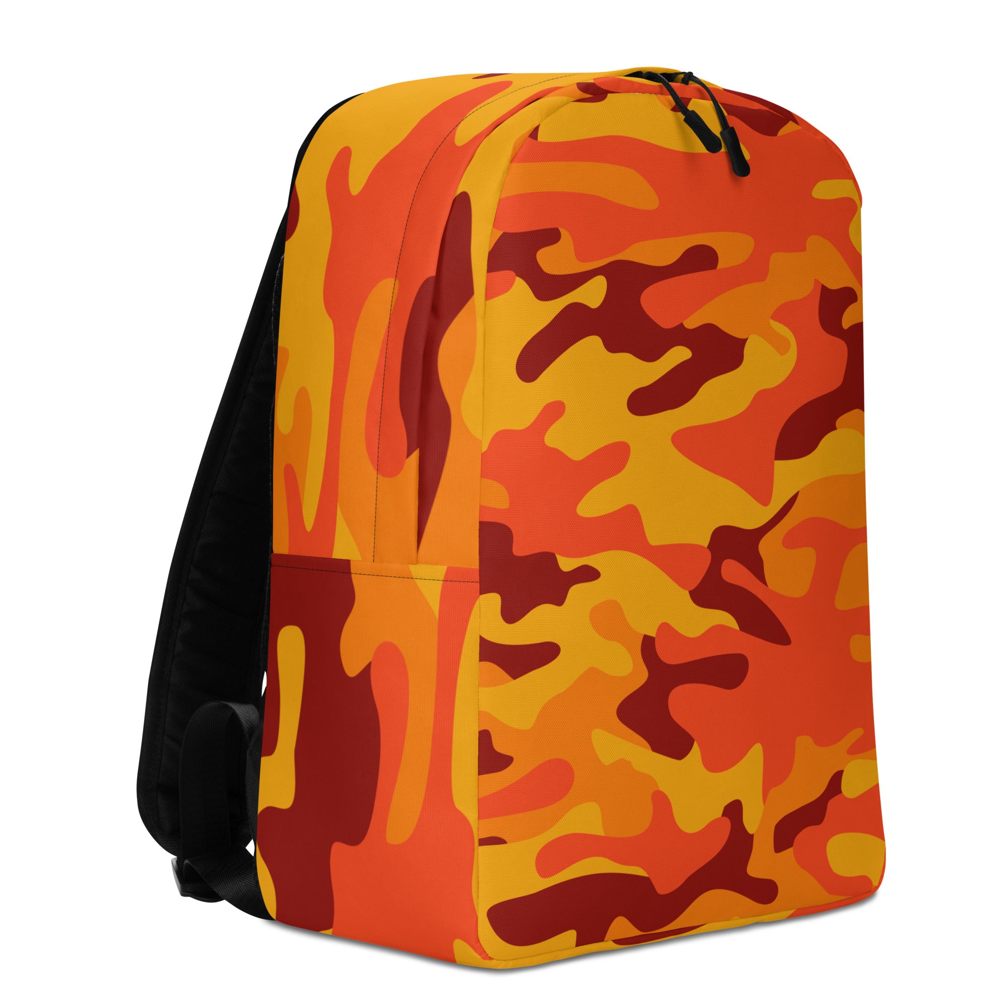 Minimalist Backpack | Orange & Red Camouflage Camo Colors