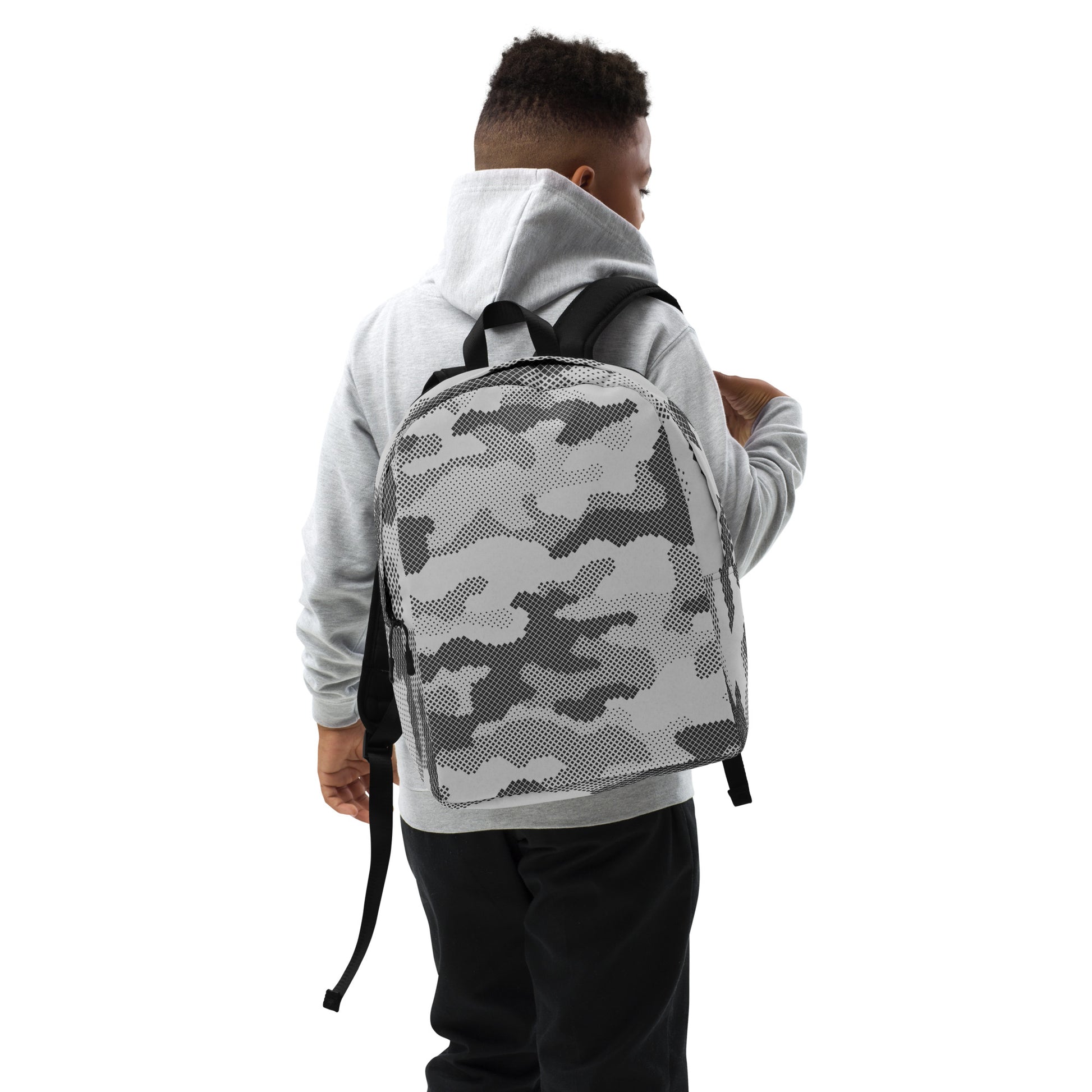 Minimalist Backpack | Gray Digital Camouflage Camo Colors