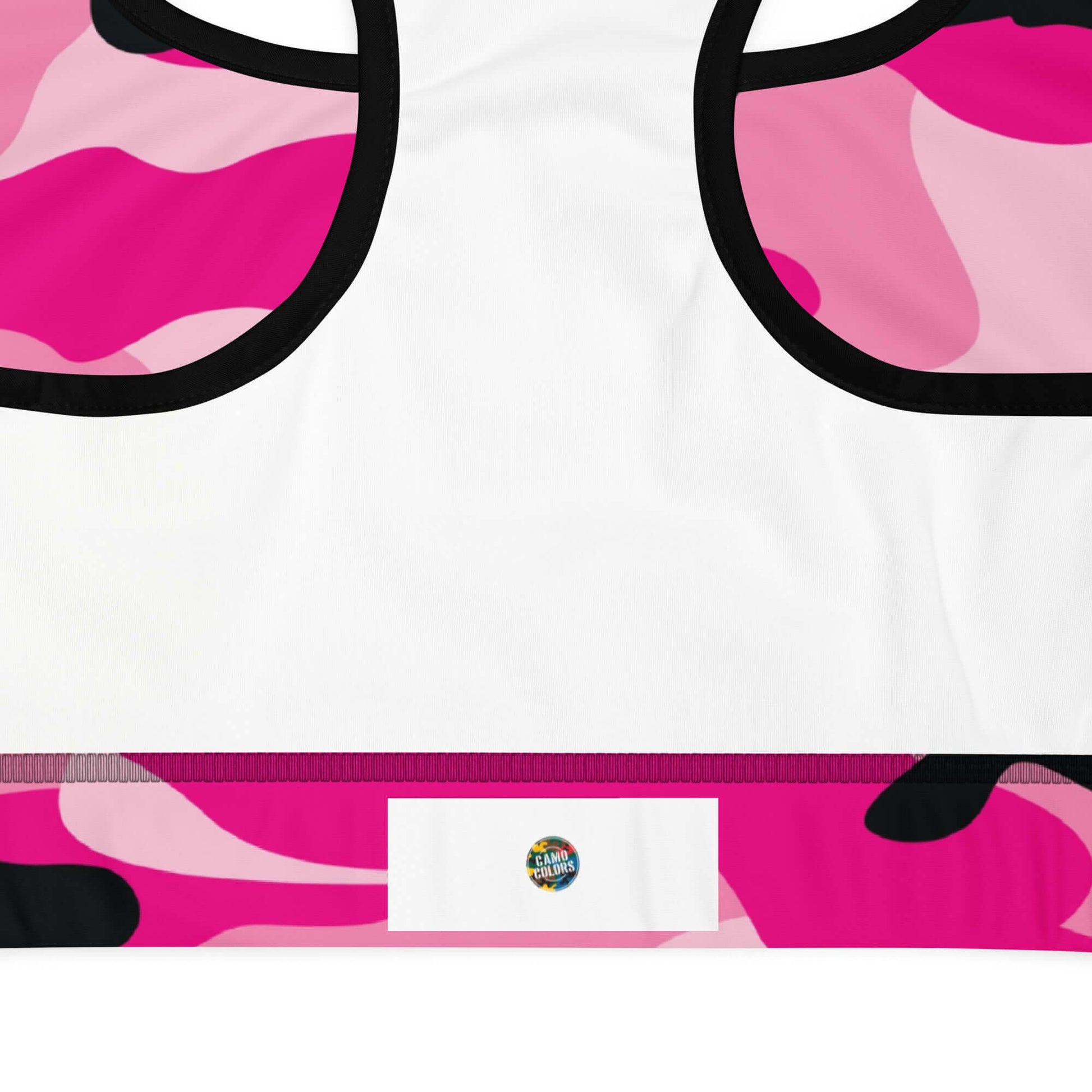 Sports Bra for Women in Pink and Black Camo Print | Camo Colors