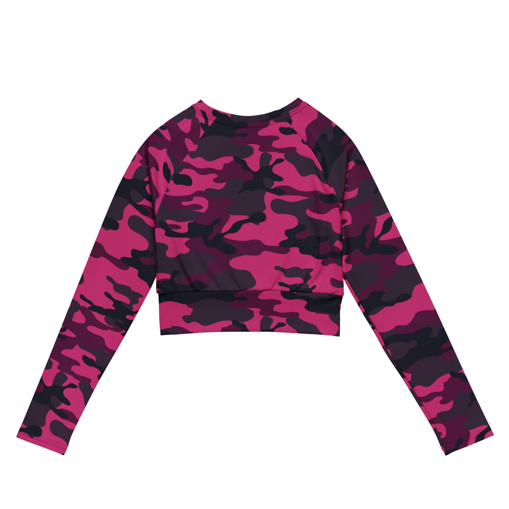 Camo Crop Top | Pink, Onyx and Blue | Long-sleeve Camo Colors
