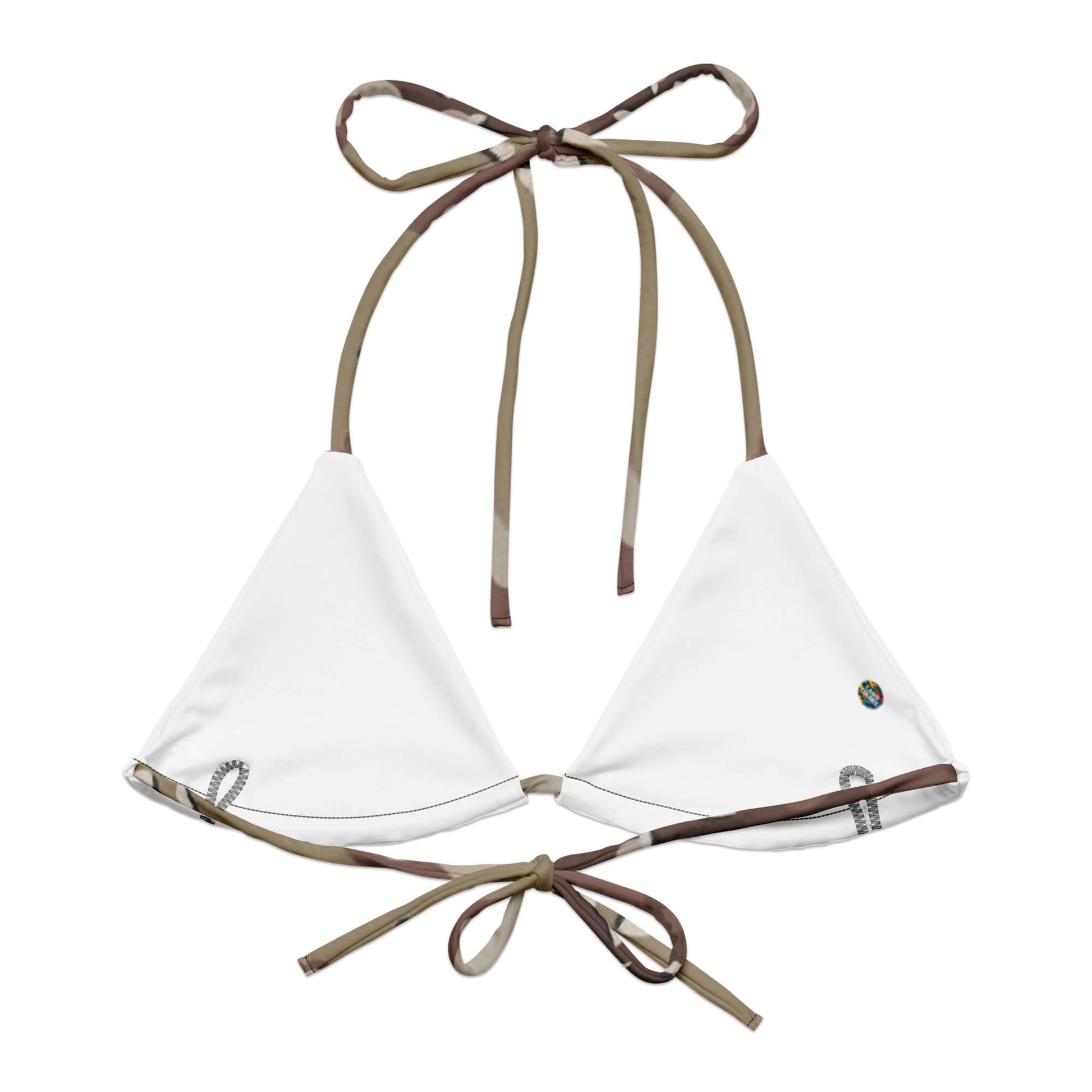 Army Style String Bikini Top | Brown Desert Camouflage | Camo Colors