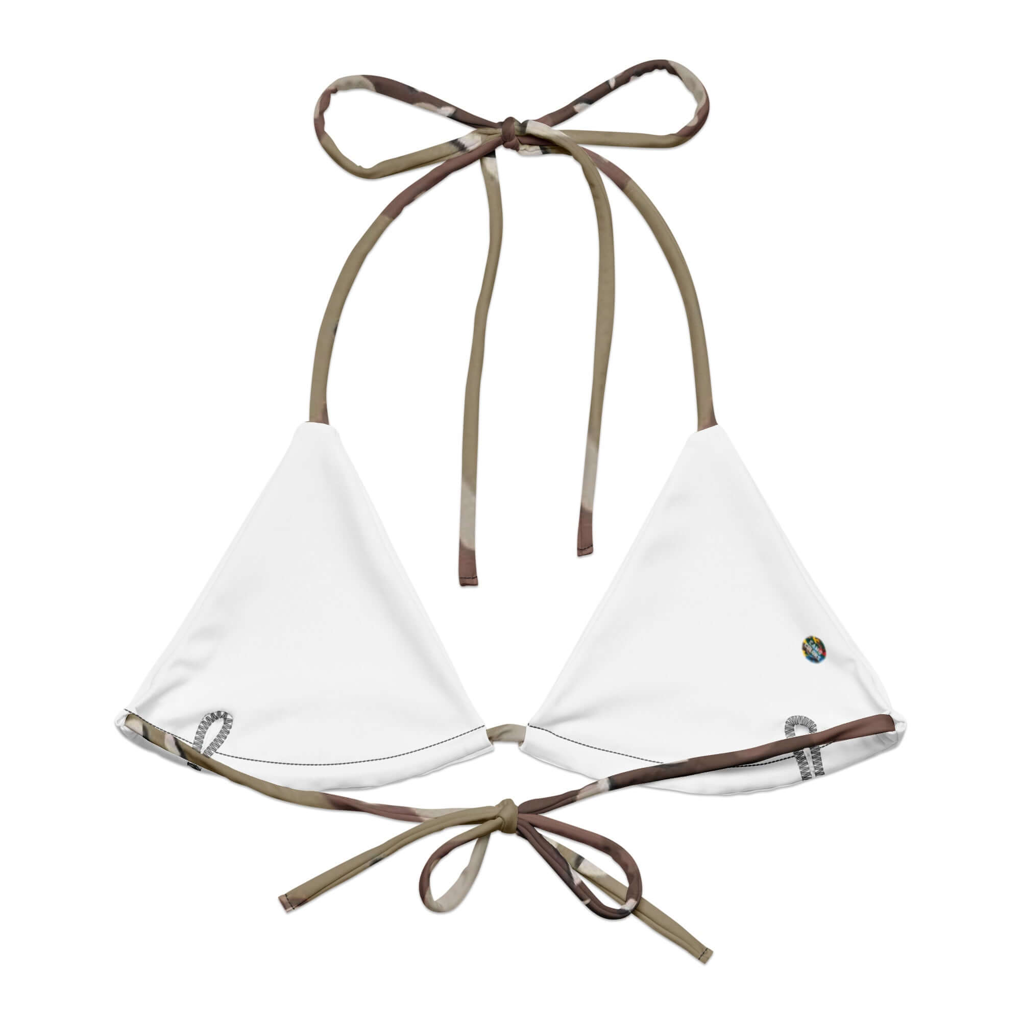 Army Style String Bikini Top | Brown Desert Camouflage | Camo Colors