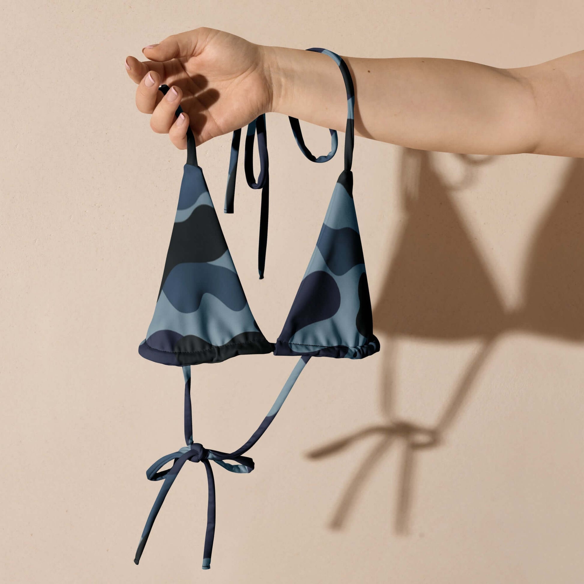 Blue Camo String Bikini Top | Army Style | Camo Colors