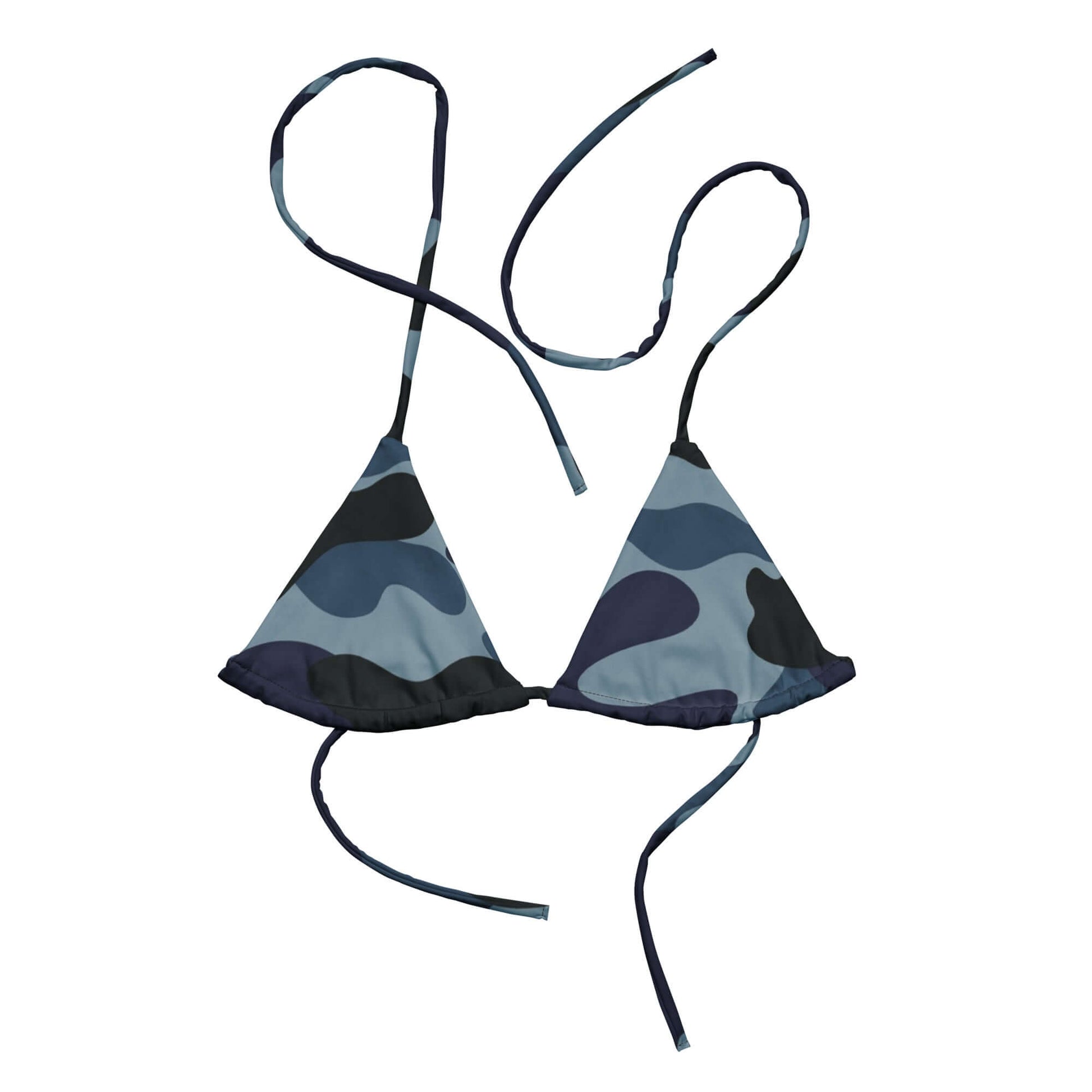 Blue Camo String Bikini Top | Army Style | Camo Colors