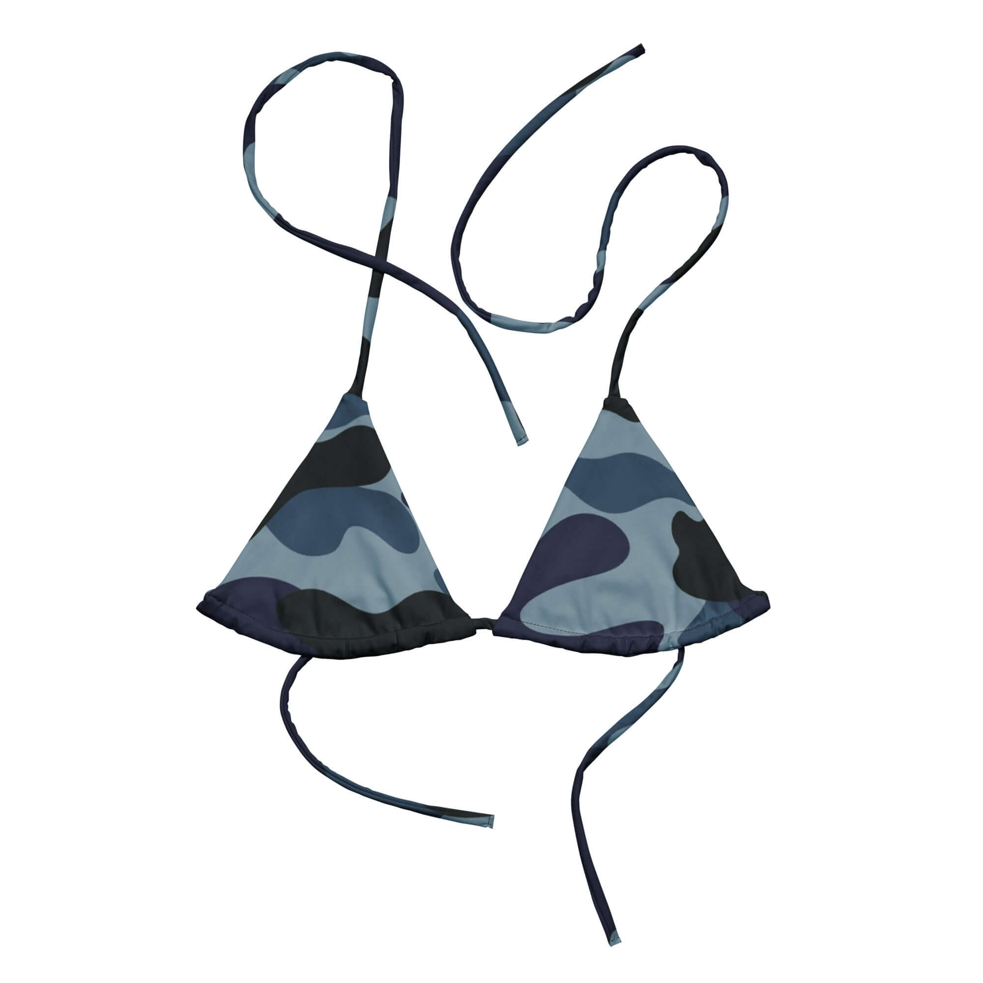 Blue Camo String Bikini Top | Army Style | Camo Colors
