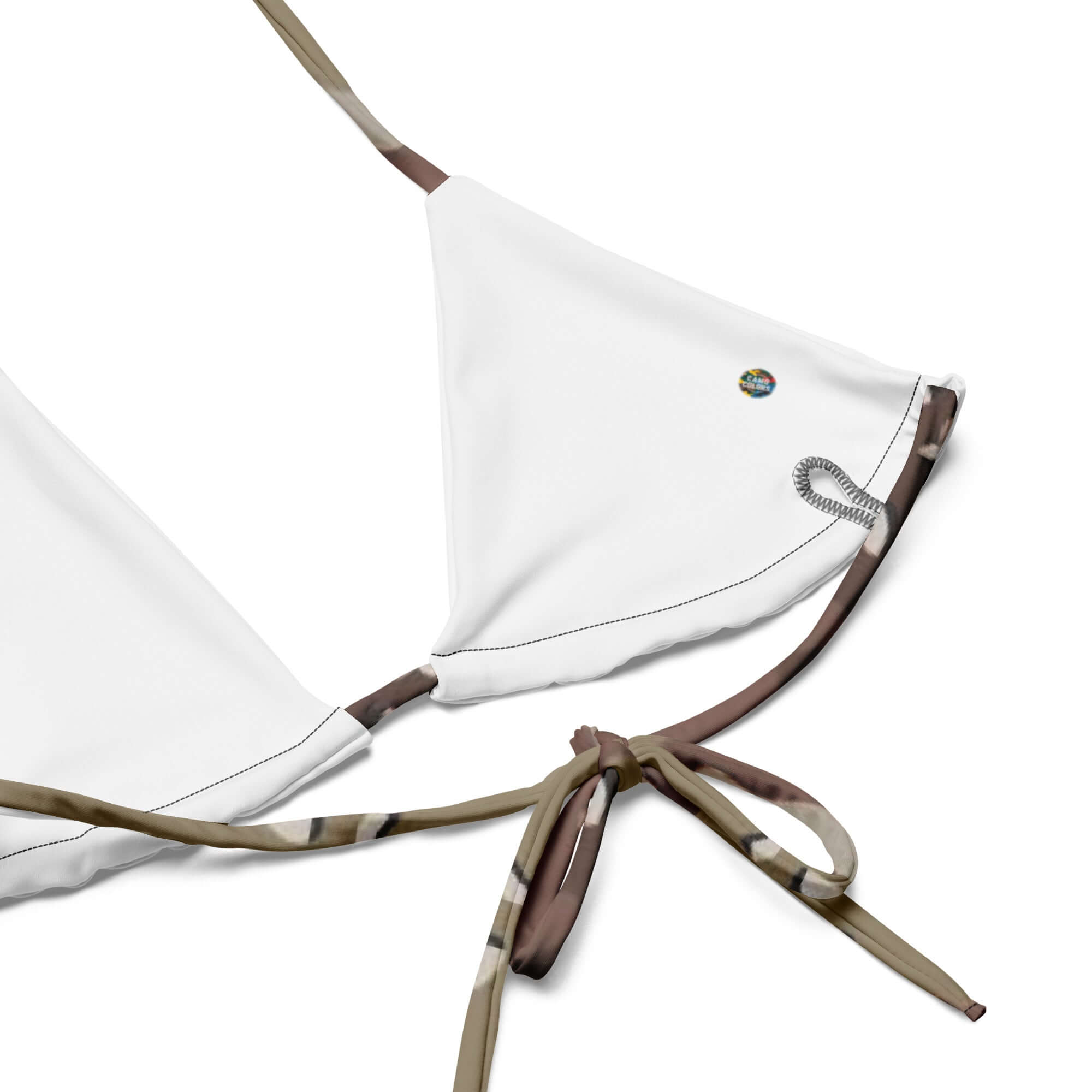 Army Style String Bikini Top | Brown Desert Camouflage | Camo Colors