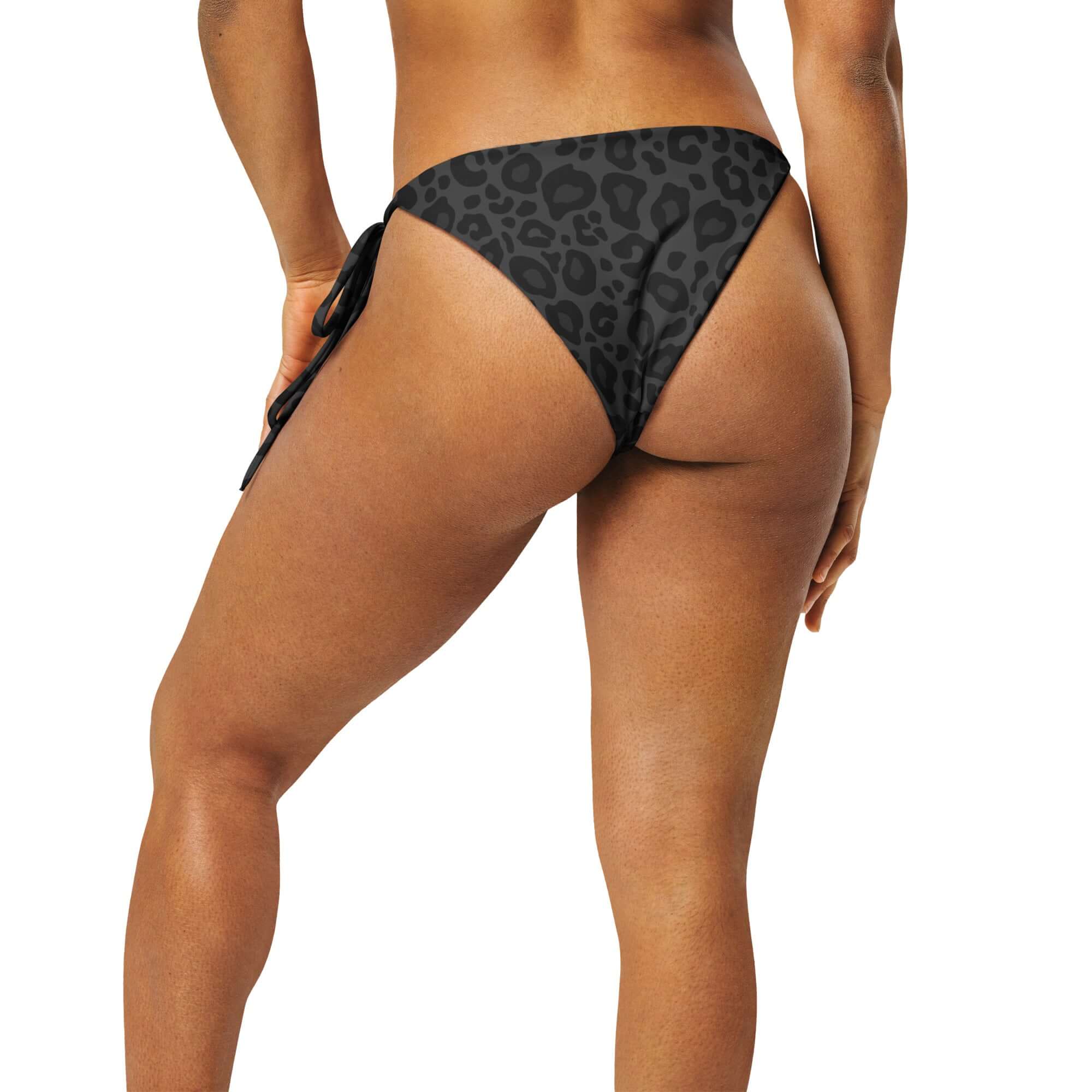 Leopard Print String Bikini Bottom | Black Puma Pattern | Camo Colors