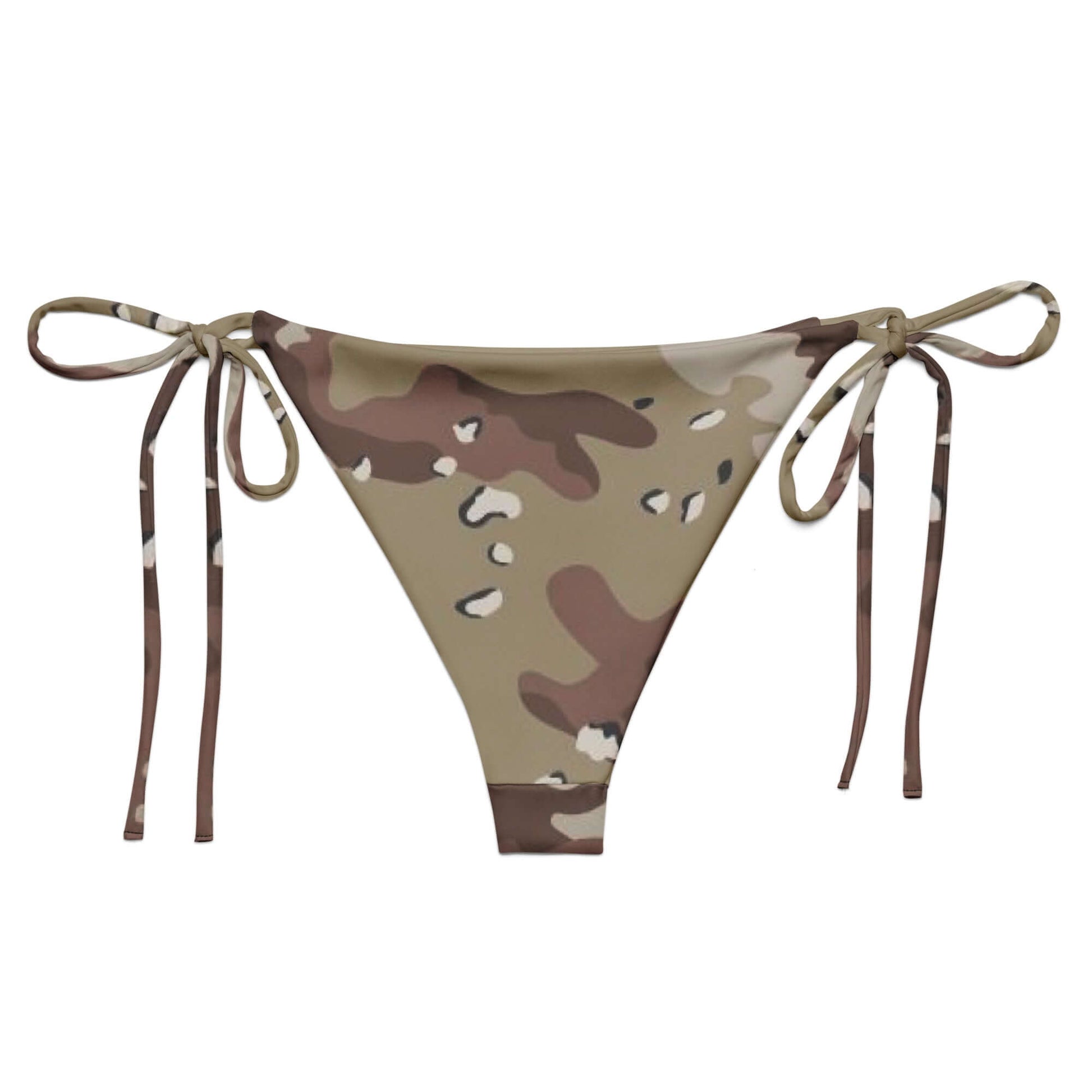 Army Style String Bikini Bottom | Brown Desert Camouflage | Camo Colors