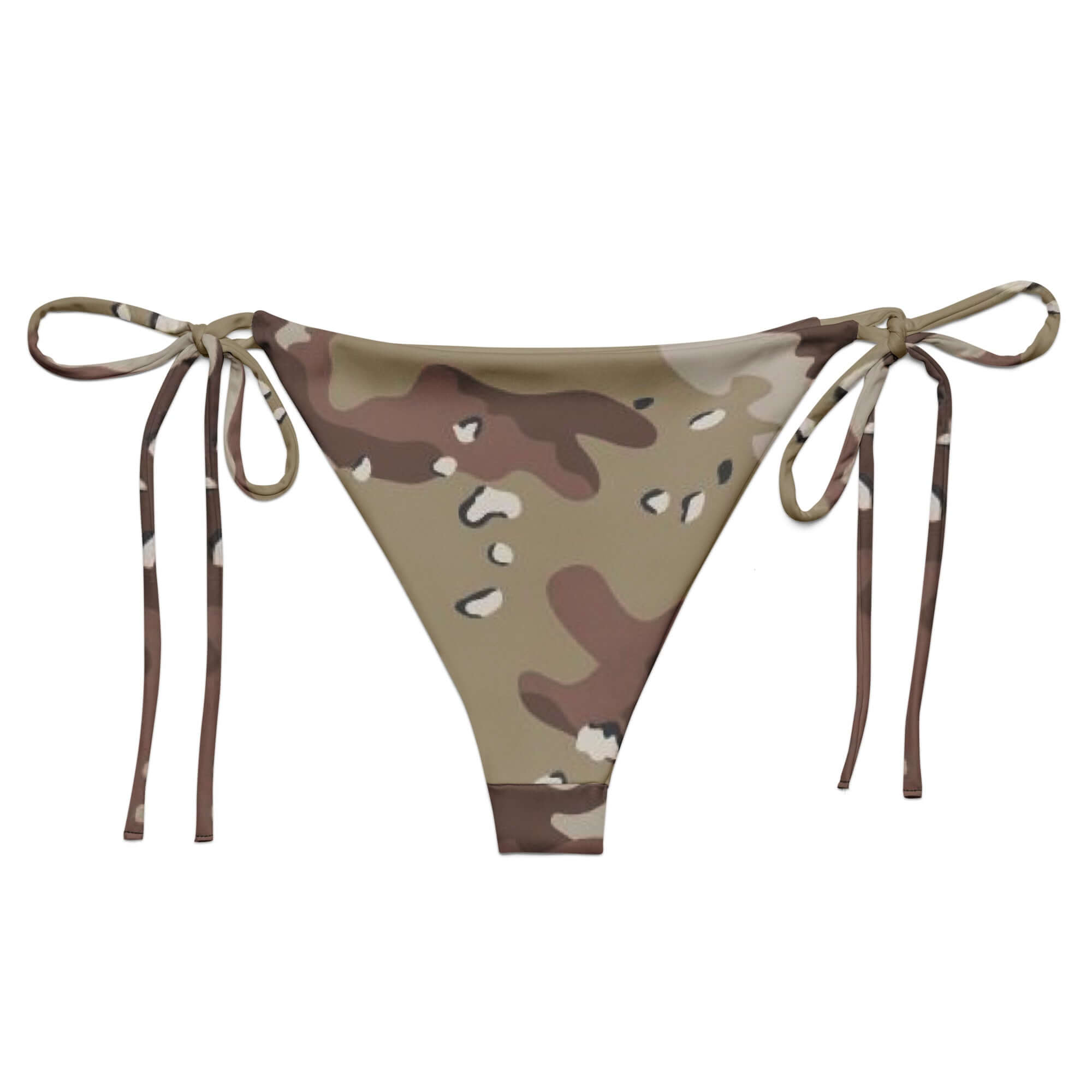 Army Style String Bikini Bottom | Brown Desert Camouflage | Camo Colors
