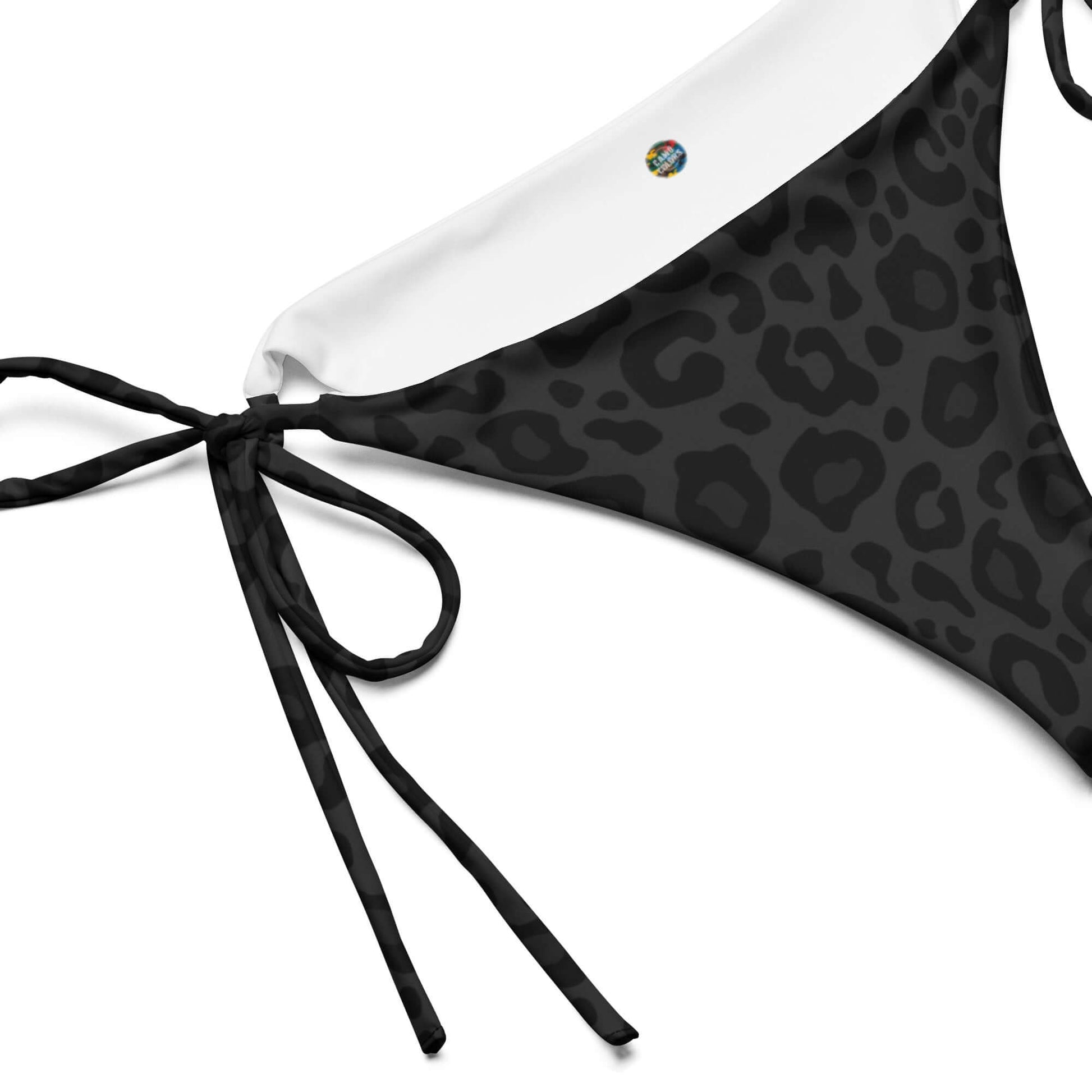 Leopard Print String Bikini Bottom | Black Puma Pattern | Camo Colors