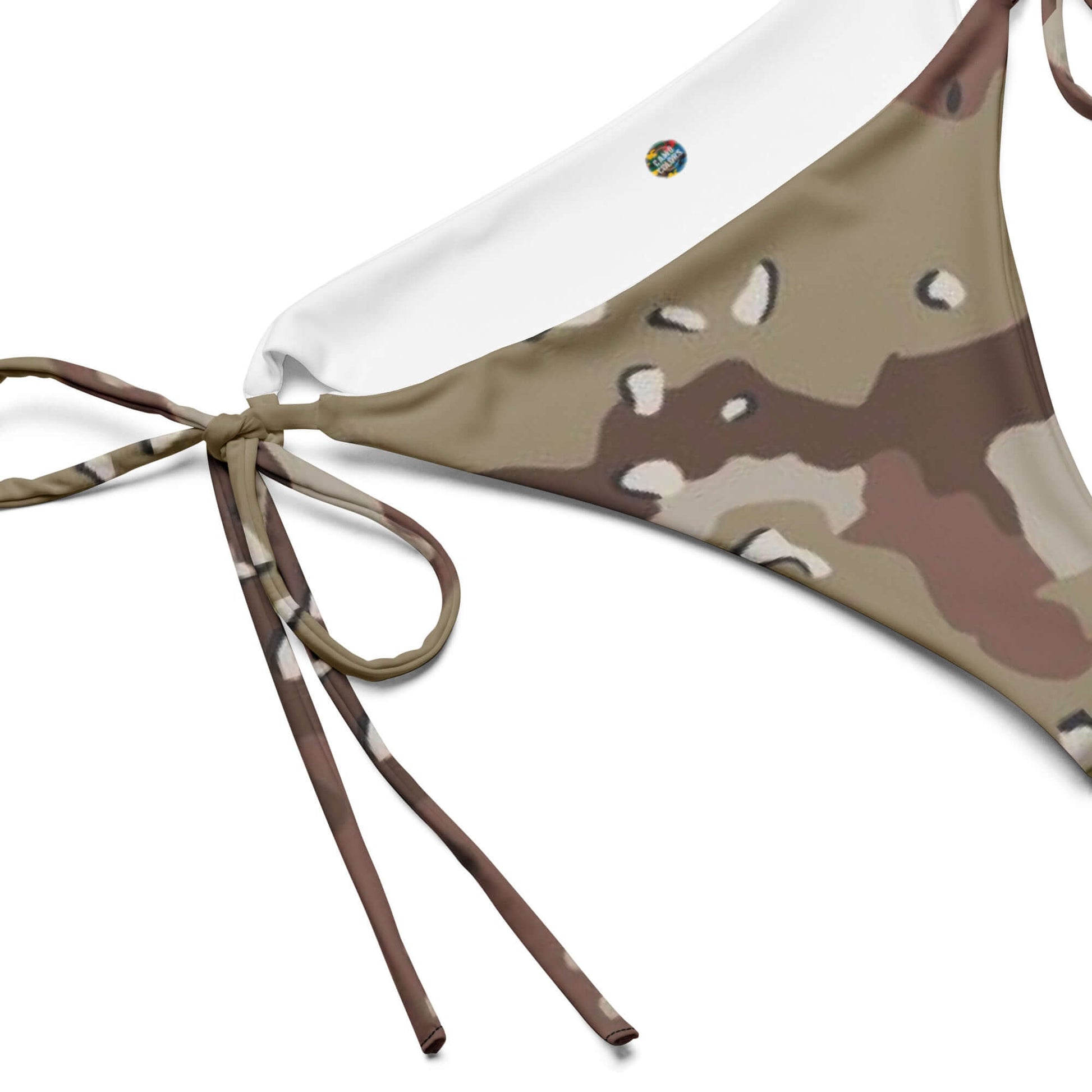 Army Style String Bikini Bottom | Brown Desert Camouflage | Camo Colors