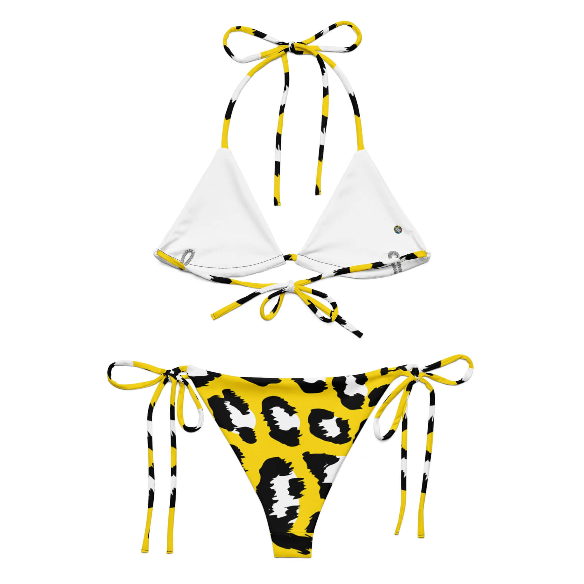 Yellow Leopard Print Bikini Set | Camo Colors