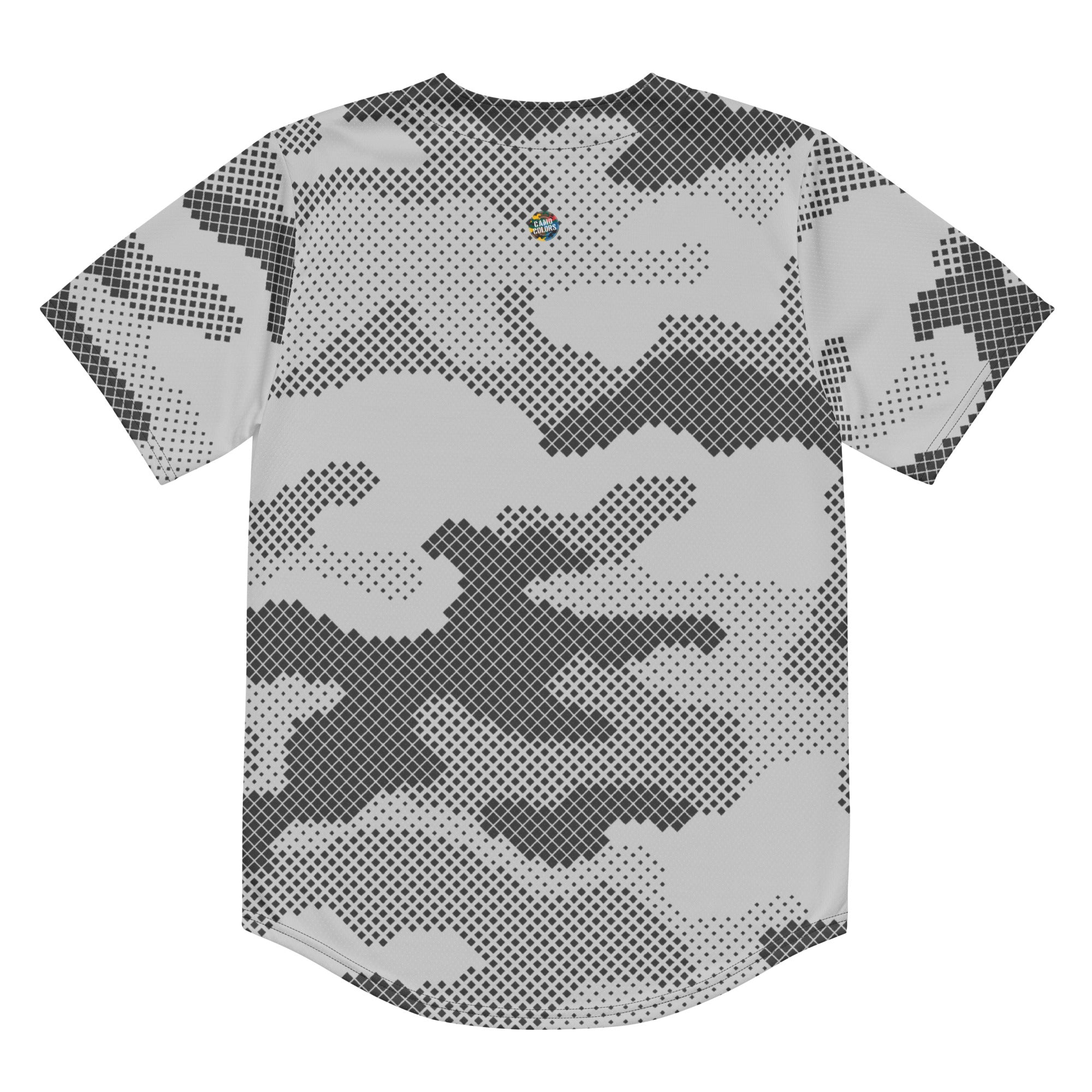 Baseball Jersey | Unisex | Gray Digital Camouflage Camo Colors
