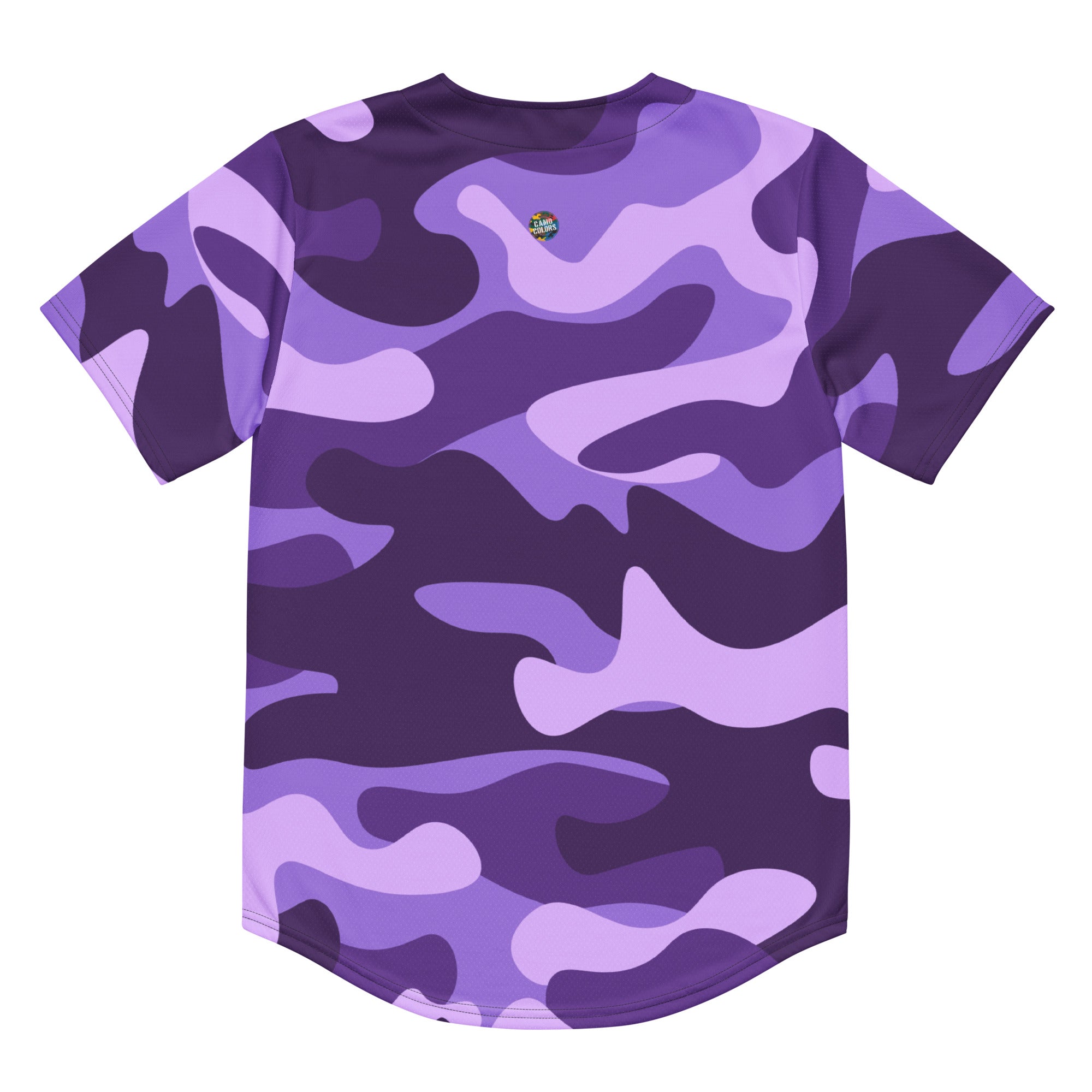 Baseball Jersey | Unisex | Purple, Blue and Mauve Camouflage Camo Colors