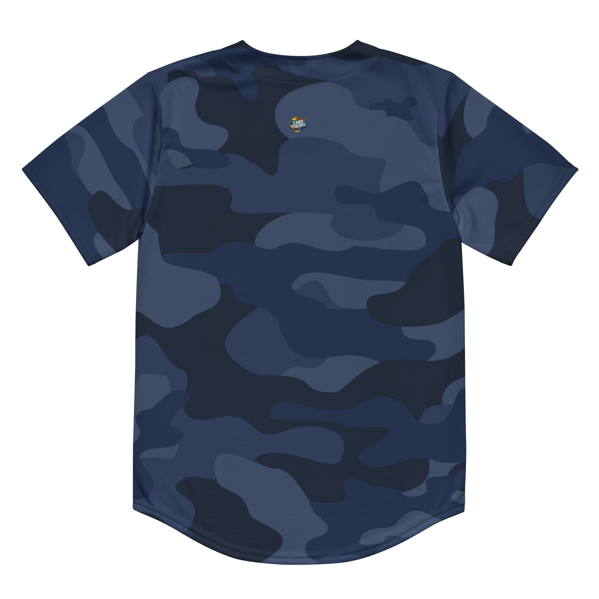 Baseball Jersey | Unisex | Deep Blue Camouflage Camo Colors