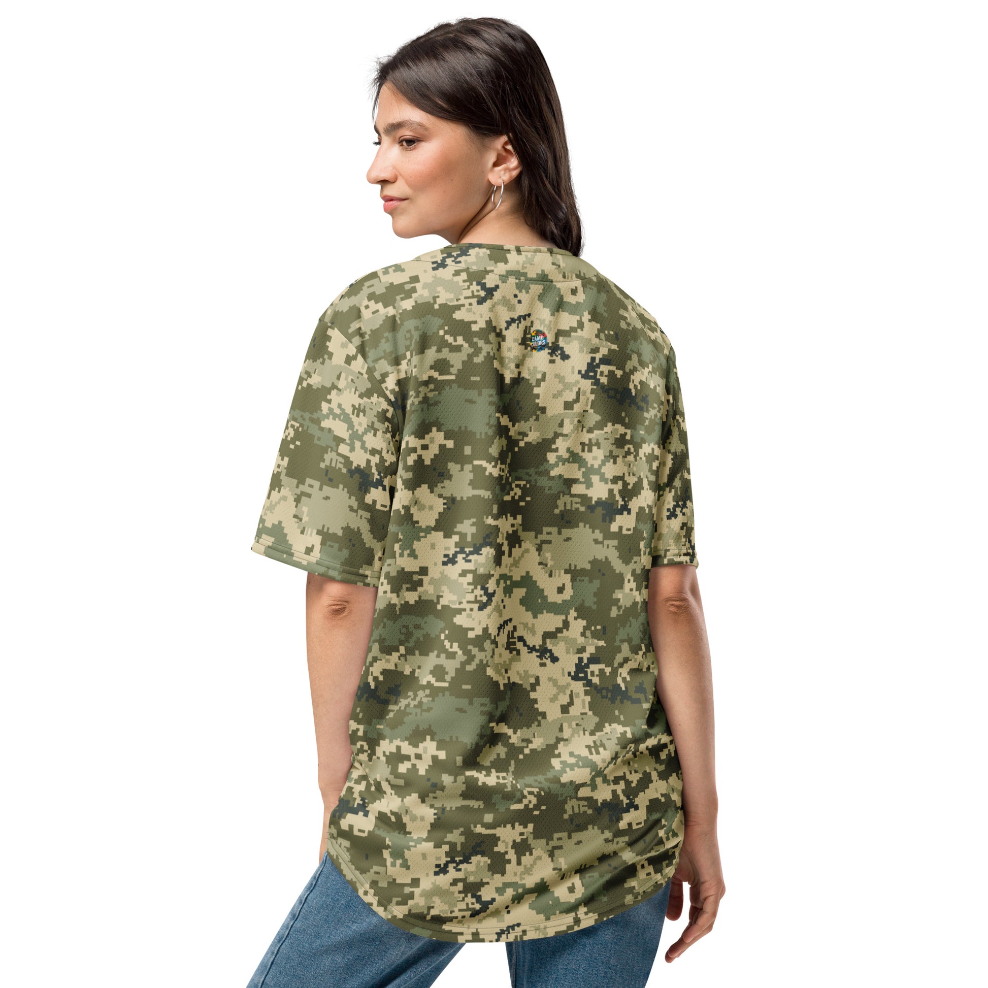 Green Camo Baseball Jersey | Ukraine Green Camouflage Camo Colors