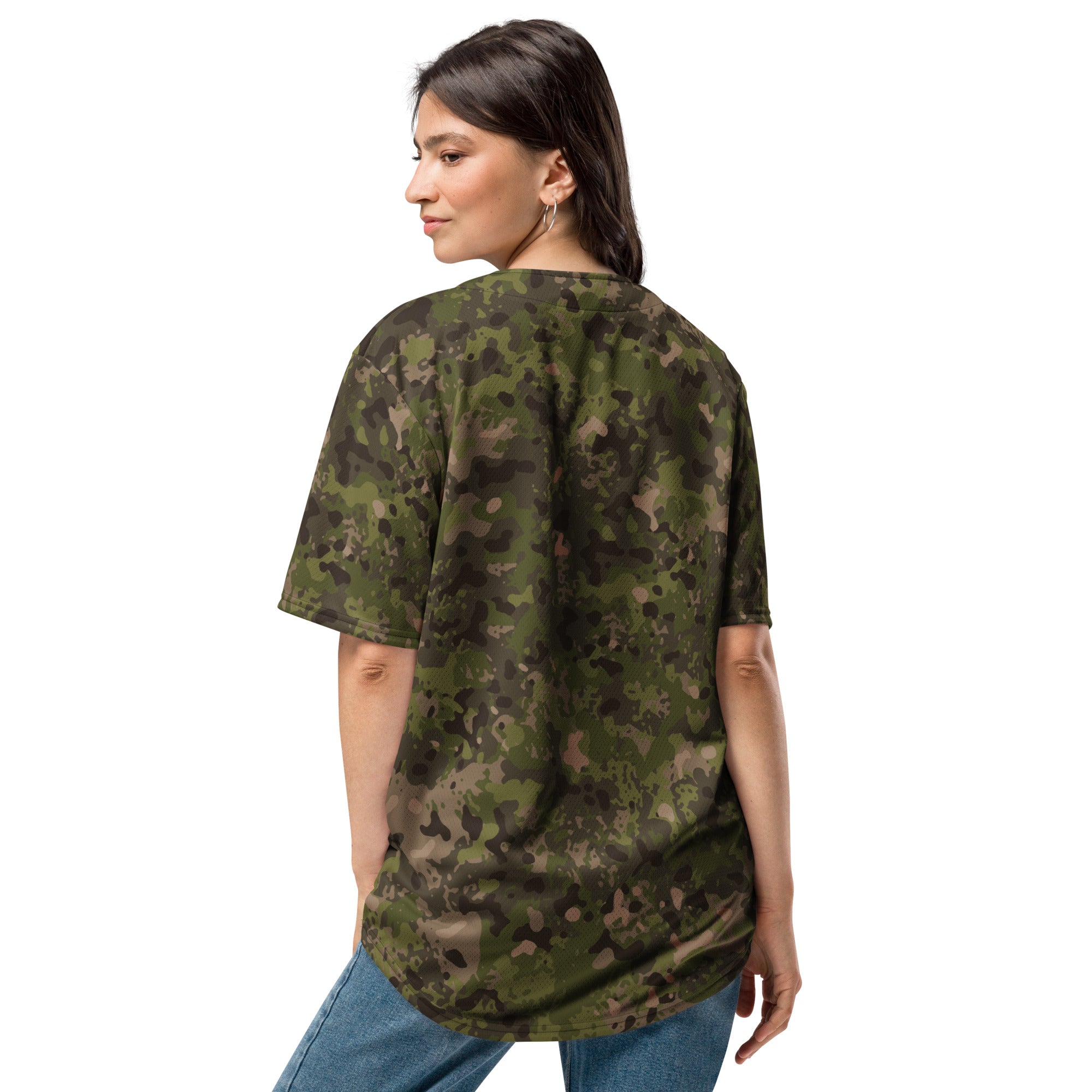Camo Baseball Jersey | Hunting Brown Camouflage Style Camo Colors