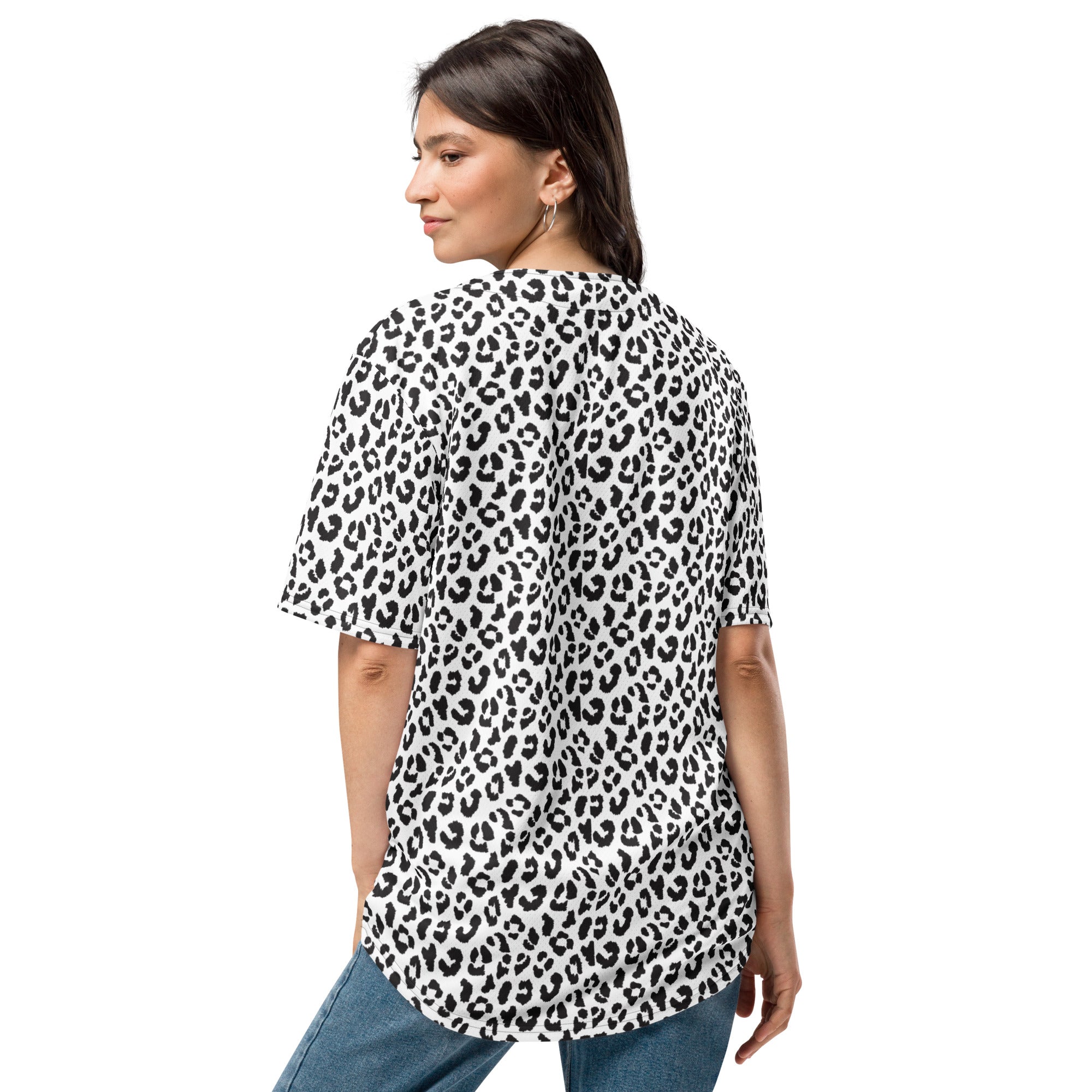 Leopard Jersey | Black and White Pattern Camo Colors