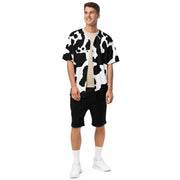 Baseball Jersey | Unisex | Black & White Cow Camouflage Camo Colors