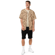 Brown Camo Baseball Jersey | Pixel Camouflage Camo Colors