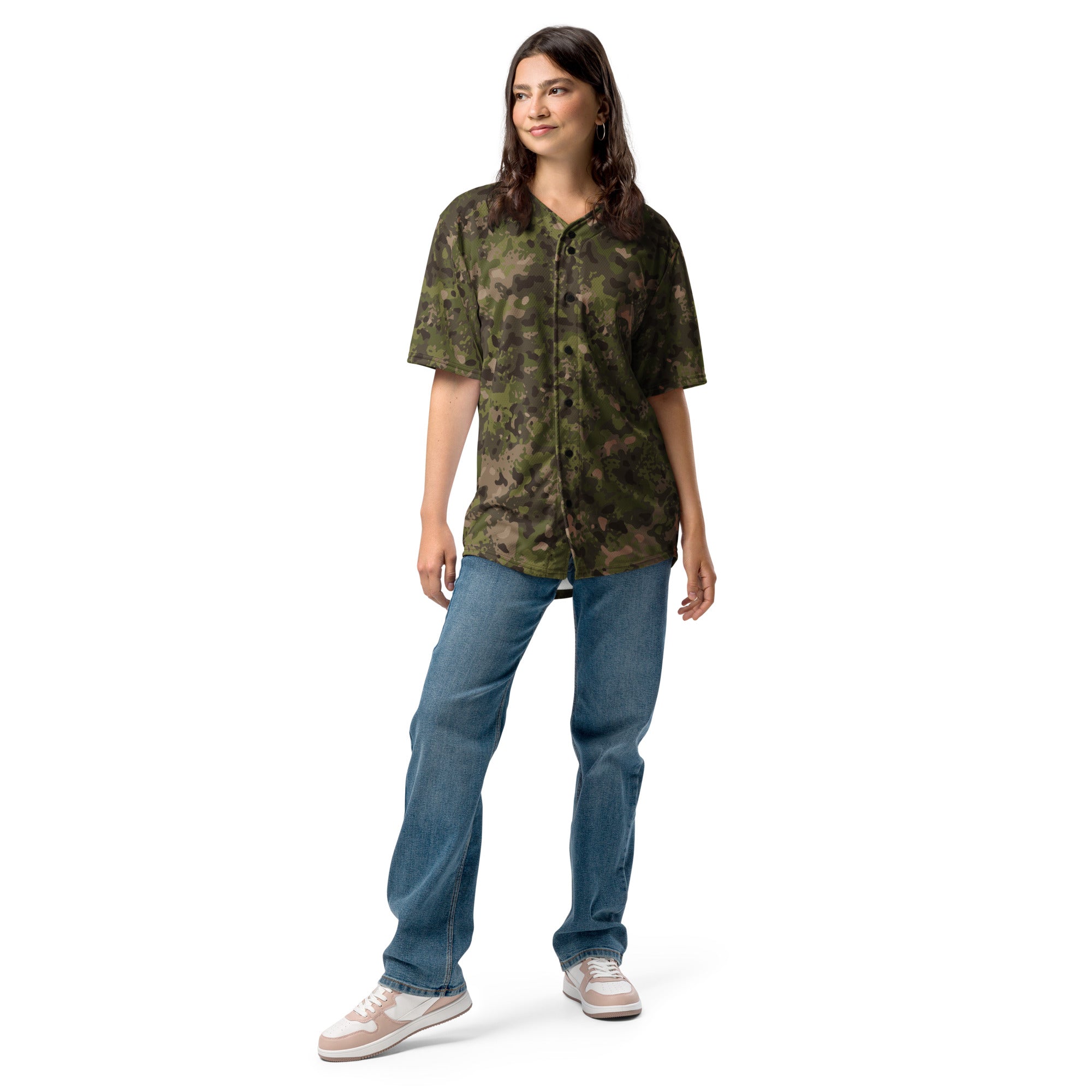 Camo Baseball Jersey | Hunting Brown Camouflage Style Camo Colors