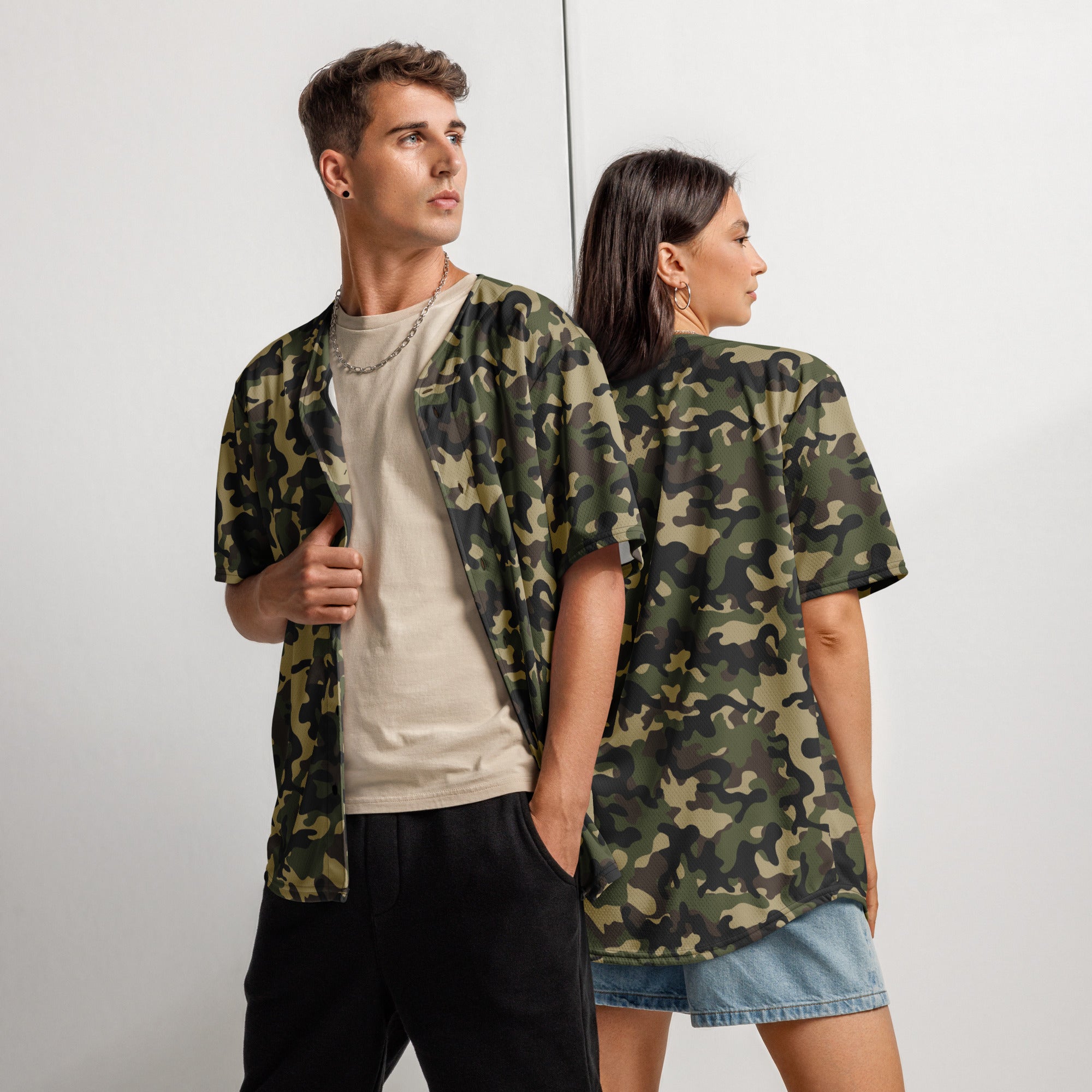 Camo Baseball Jersey | Classic MIlitary Brown Style Camo Colors