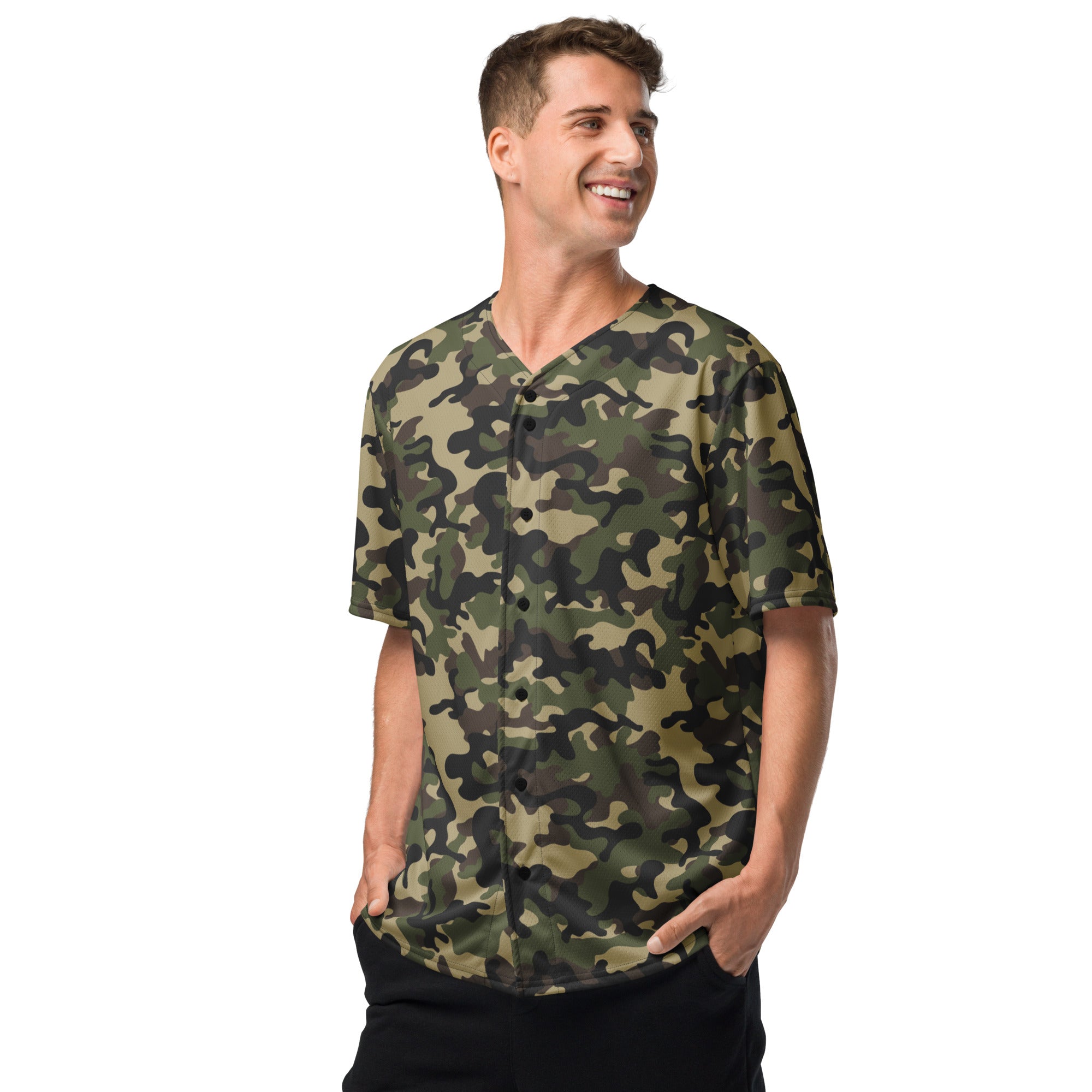 Camo Baseball Jersey | Classic MIlitary Brown Style Camo Colors