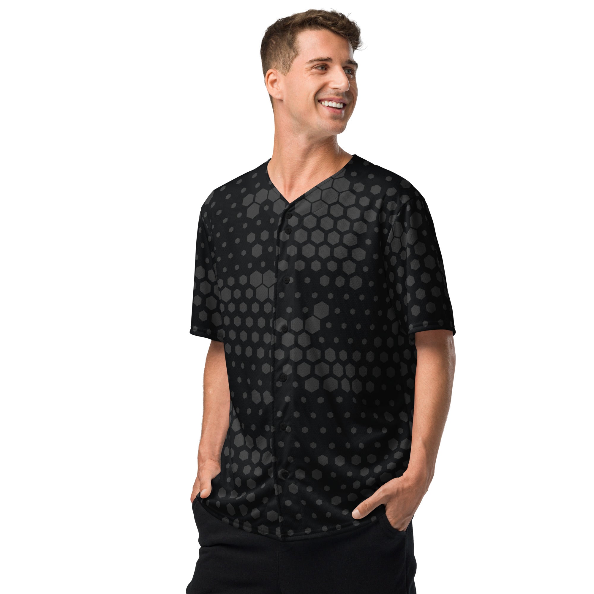 Camo Baseball Jersey | Stylish Black Hive Style Camo Colors