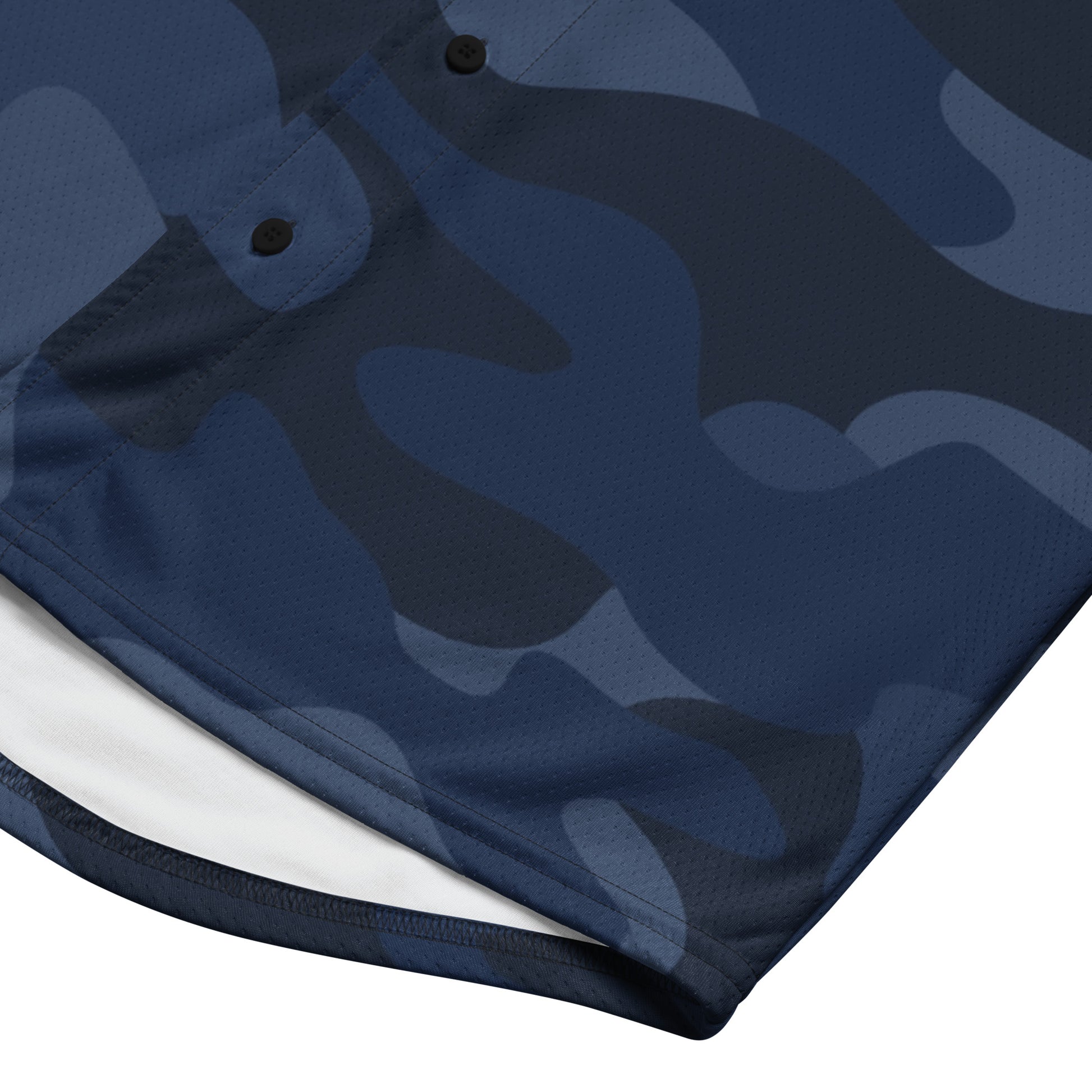 Baseball Jersey | Unisex | Deep Blue Camouflage Camo Colors