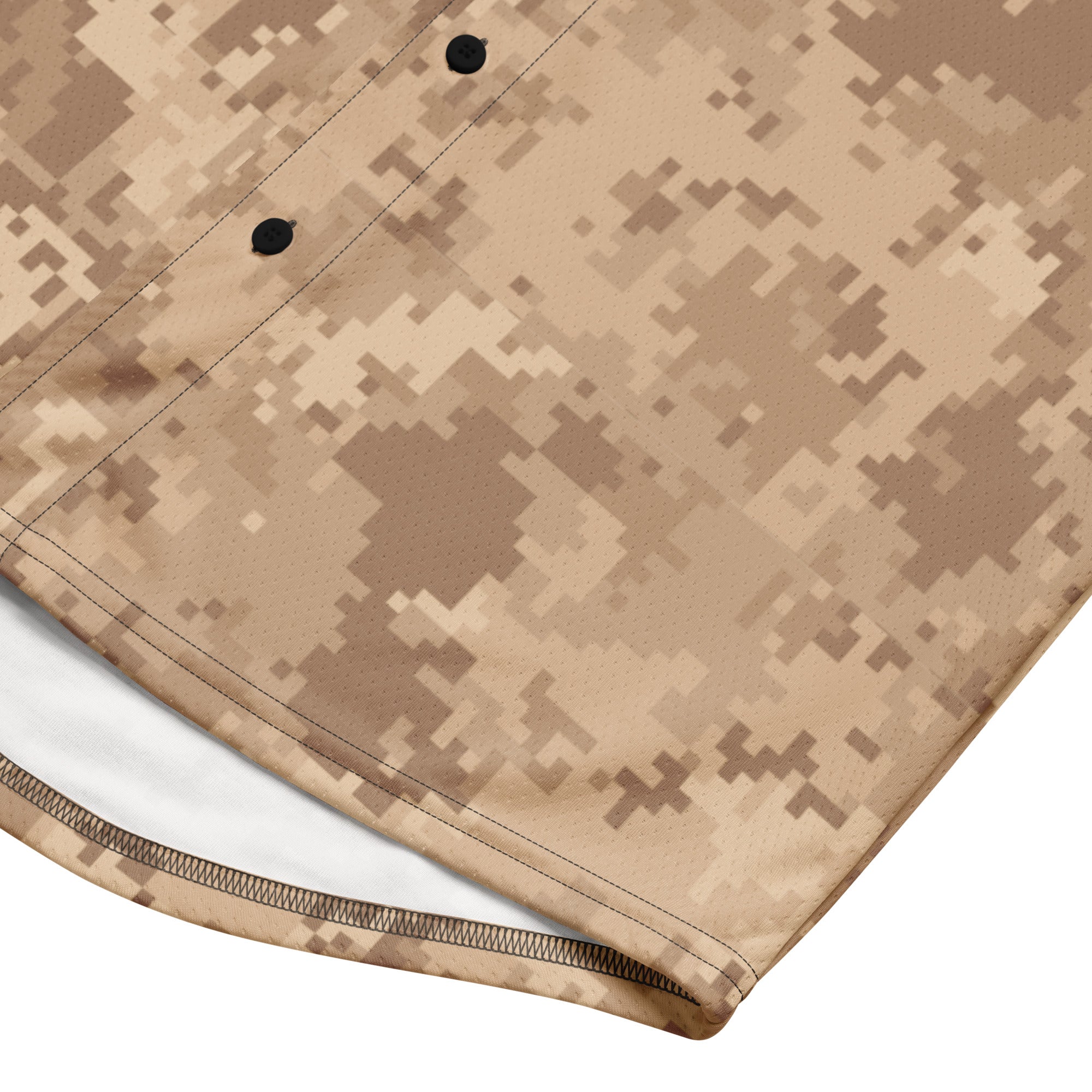 Brown Camo Baseball Jersey | Pixel Camouflage Camo Colors