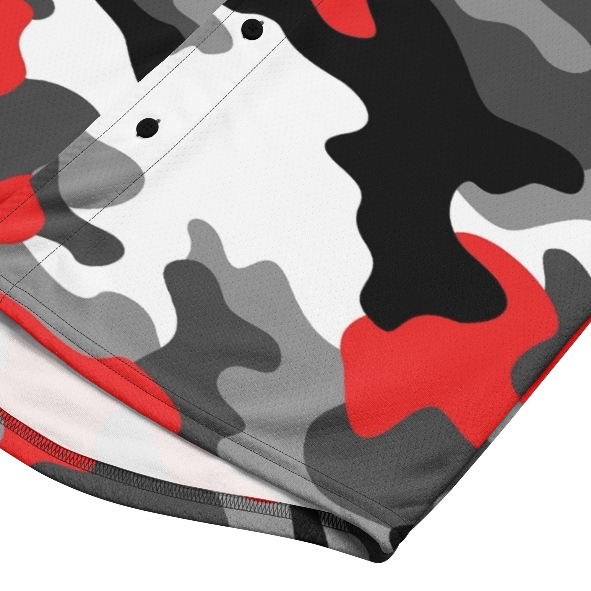Camo Baseball Jersey | Red, Gray, Black & White Style Camo Colors