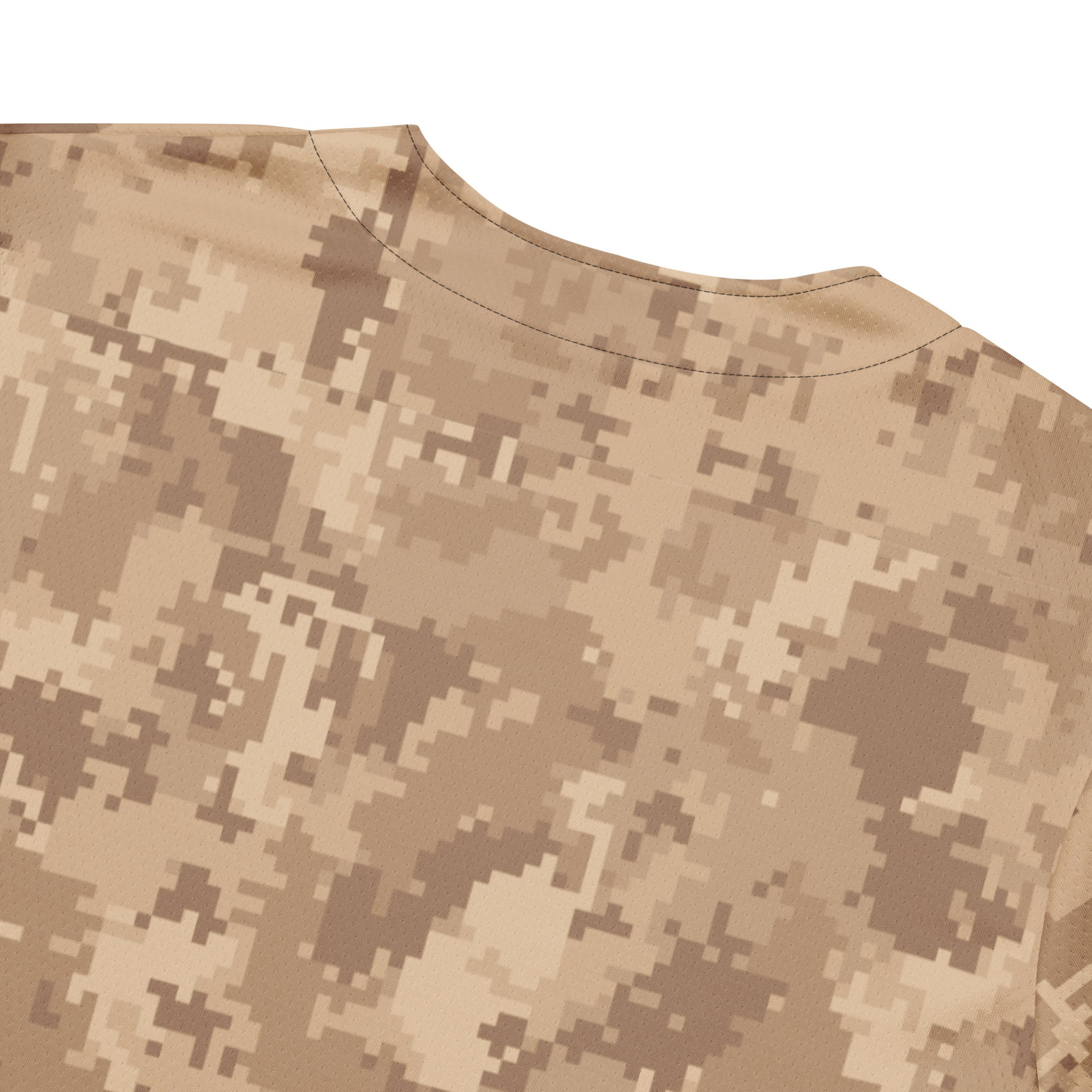 Brown Camo Baseball Jersey | Pixel Camouflage Camo Colors