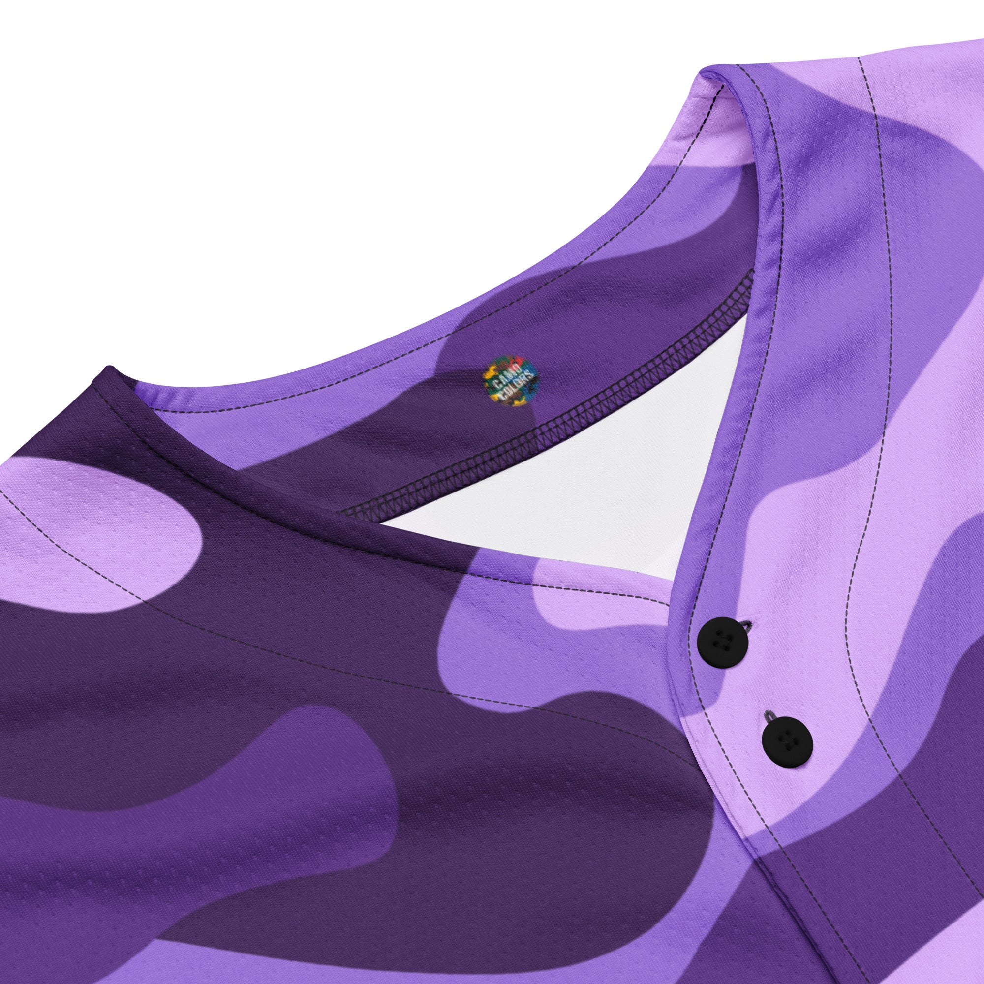 Baseball Jersey | Unisex | Purple, Blue and Mauve Camouflage Camo Colors