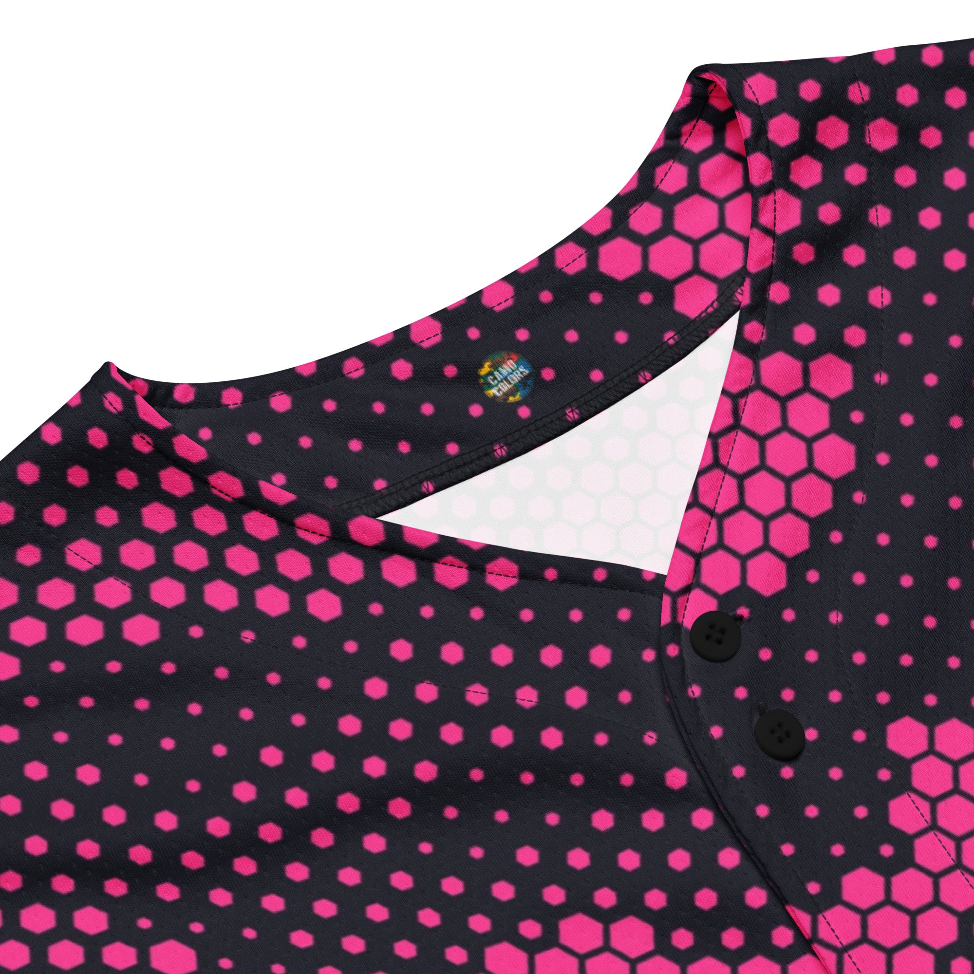 Baseball Jersey | Unisex | Pink Digital Dotted Camouflage Camo Colors