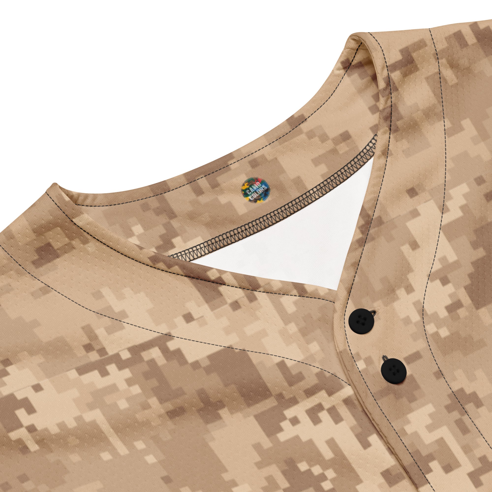 Brown Camo Baseball Jersey | Pixel Camouflage Camo Colors