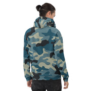 Soft, Thick and Heavy Camo Hoodie in Shades of Blue & Charcoal | Camo Colors