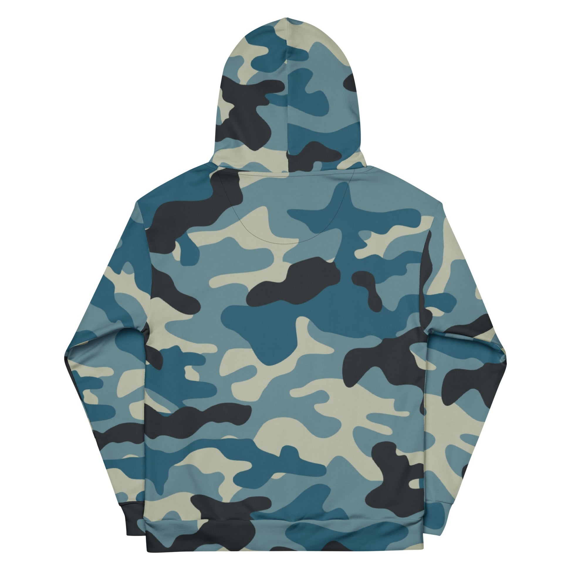Soft, Thick and Heavy Camo Hoodie in Shades of Blue & Charcoal | Camo Colors