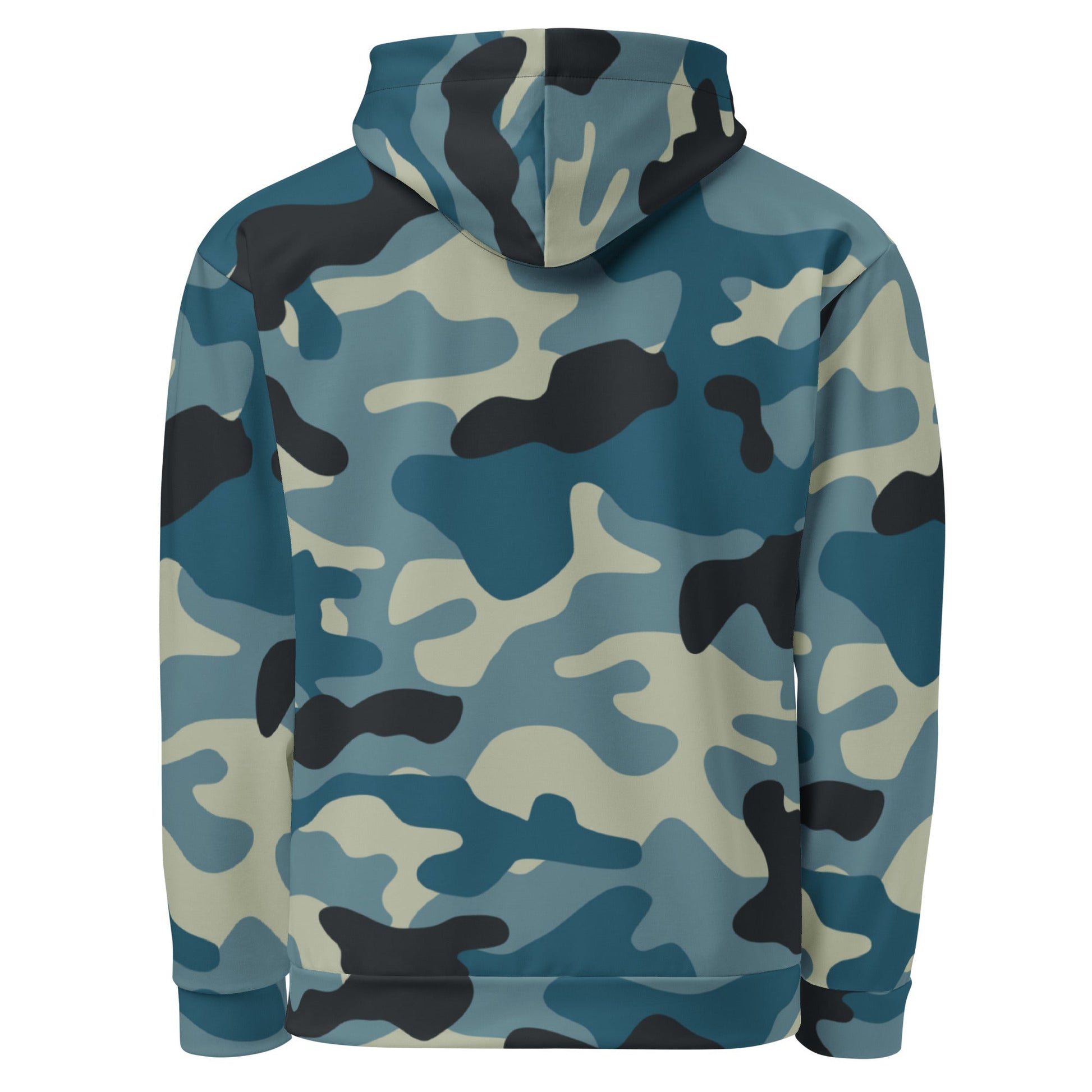 Soft, Thick and Heavy Camo Hoodie in Shades of Blue & Charcoal | Camo Colors