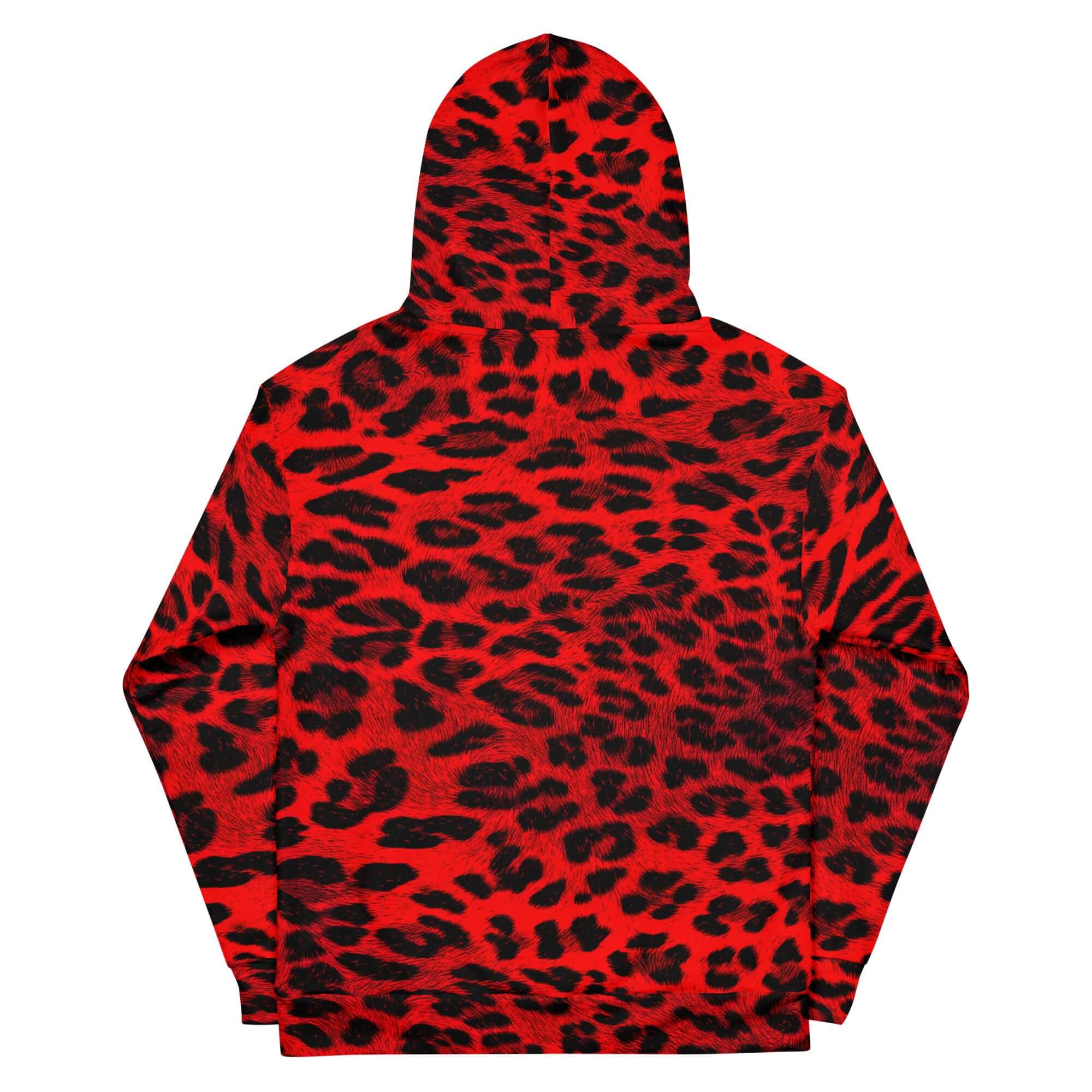 Cozy Heavyweight Leopard Hoodie | Red & Black Print | Camo Colors