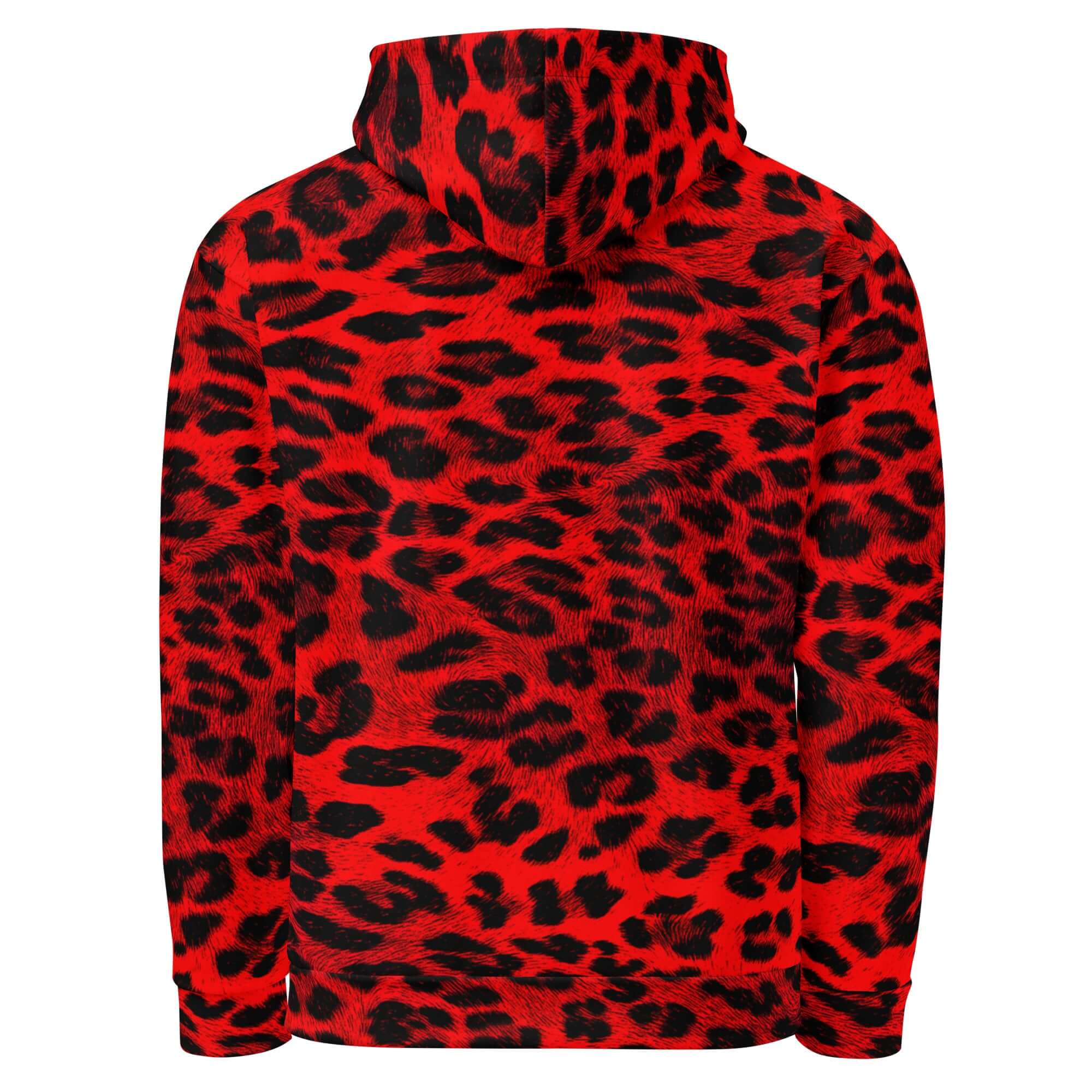 Cozy Heavyweight Leopard Hoodie | Red & Black Print | Camo Colors